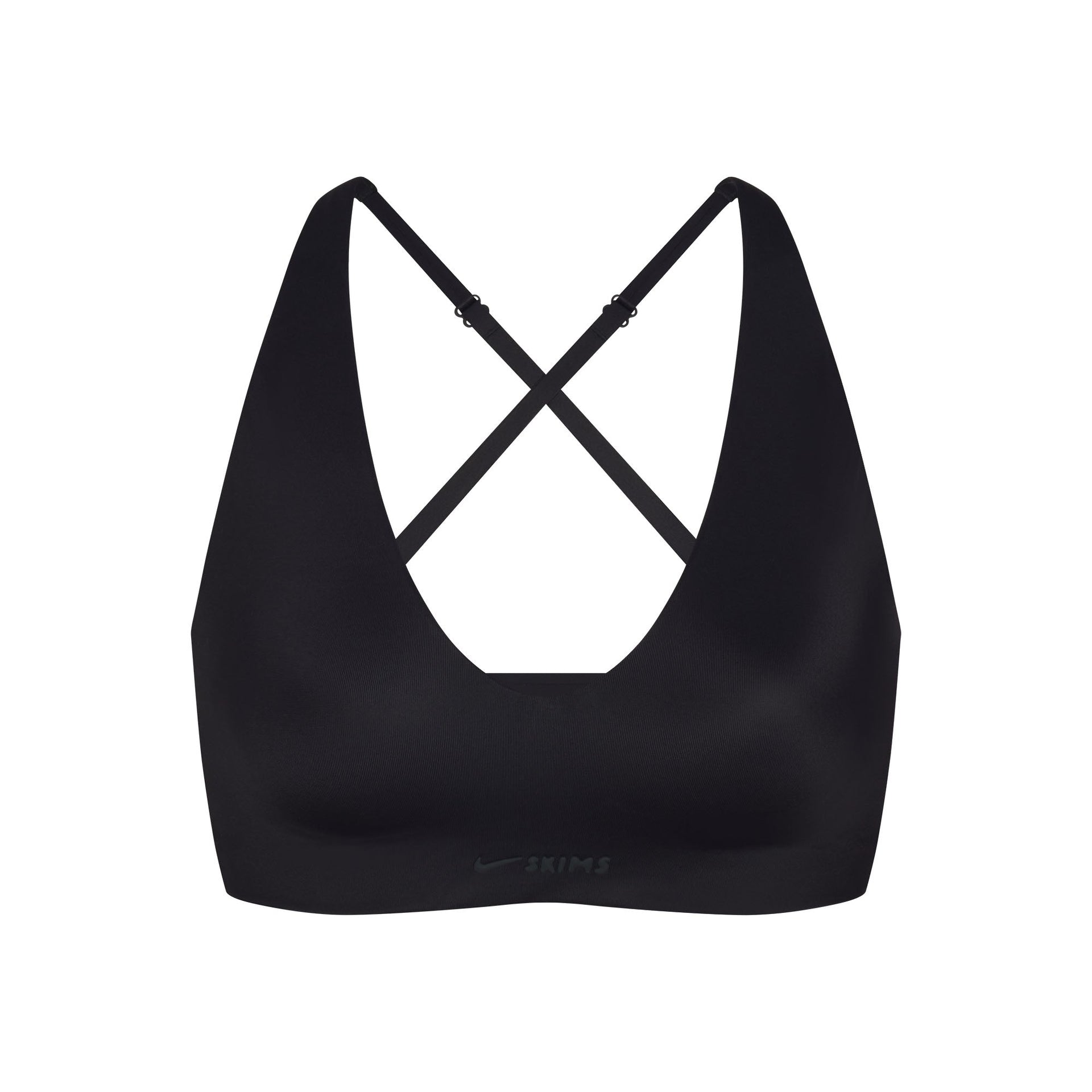 NikeSKIMS SHINE V-NECK BRA | OBSIDIAN
