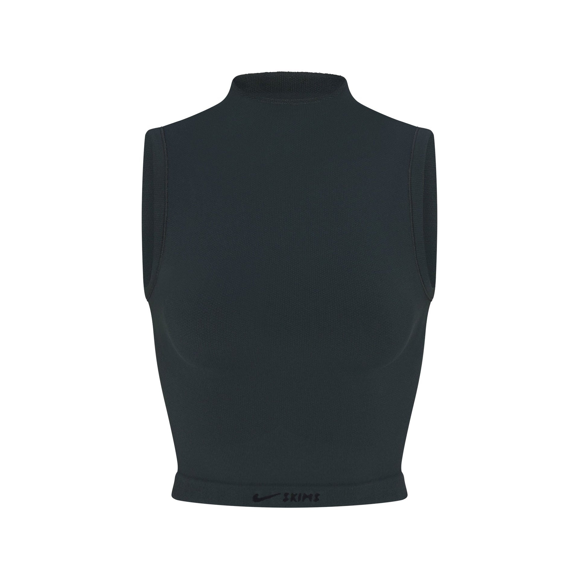 NikeSKIMS VINTAGE SEAMLESS MOCK NECK BRA TOP | DARK TEAL