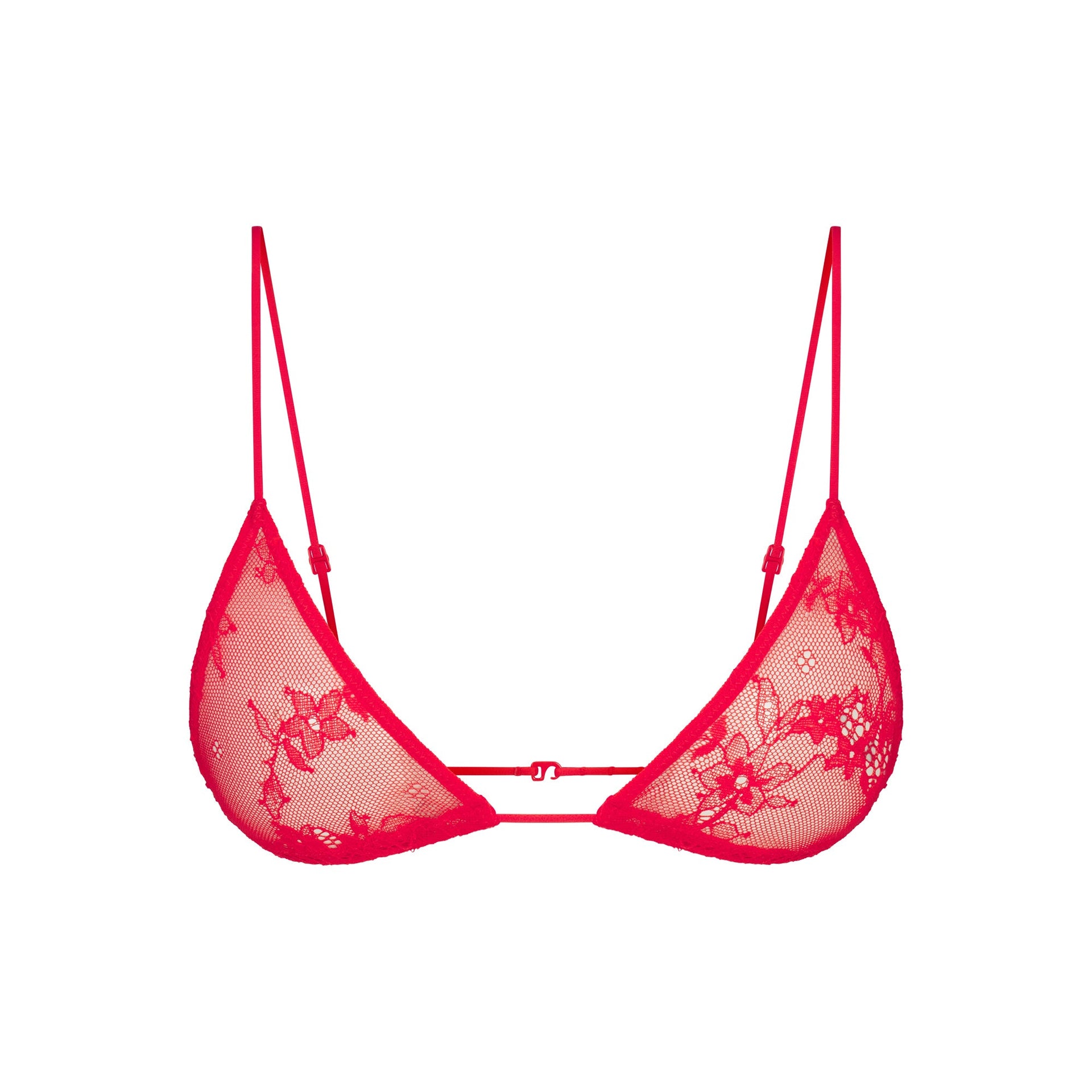 ULTRA FINE LACE MICRO TRIANGLE BRALETTE | RUBY