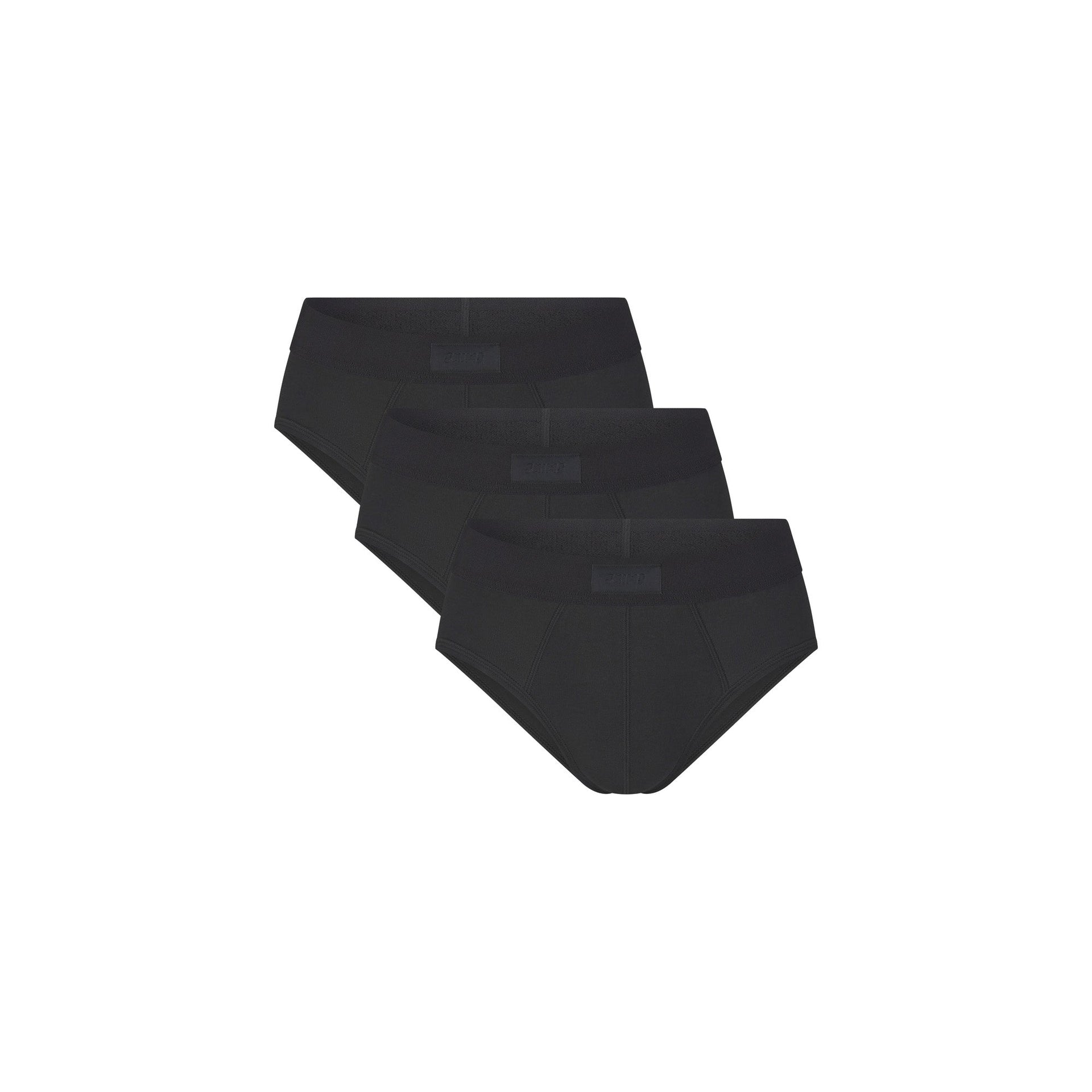 SKIMS COTTON MENS BRIEF 3-PACK | ONYX