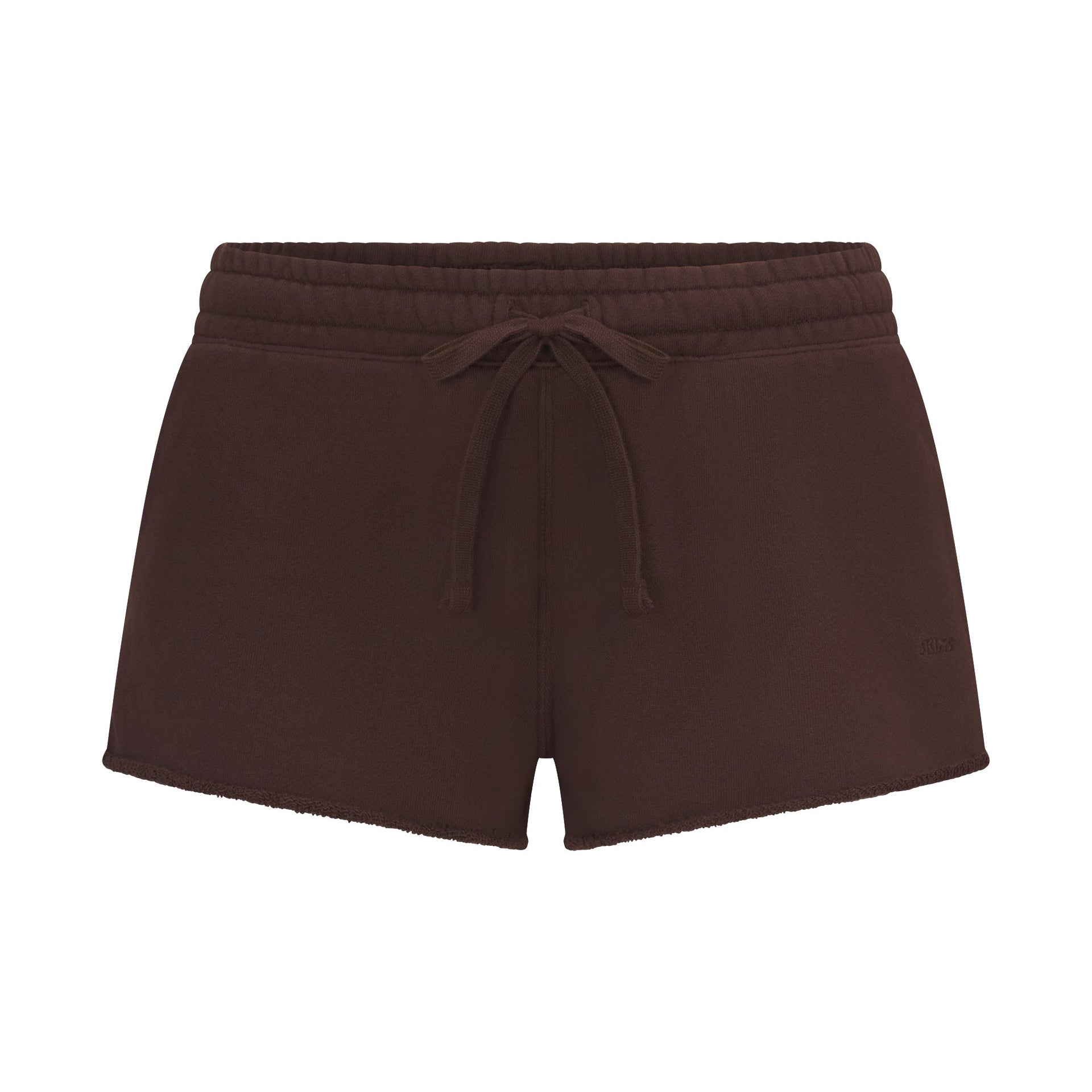 FRENCH TERRY RAW EDGE SHORT | ESPRESSO