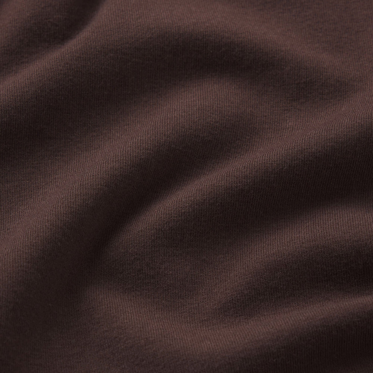 COTTON JERSEY V NECK LONG SLEEVE TOP  | ESPRESSO