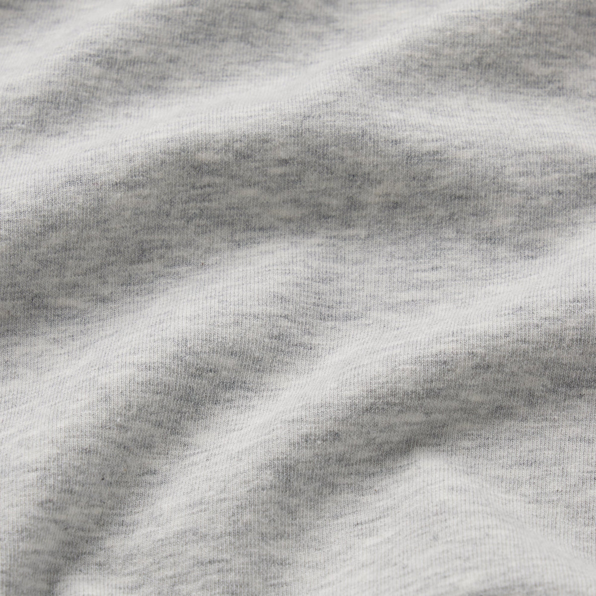 COTTON JERSEY V NECK LONG SLEEVE TOP | LIGHT HEATHER GREY