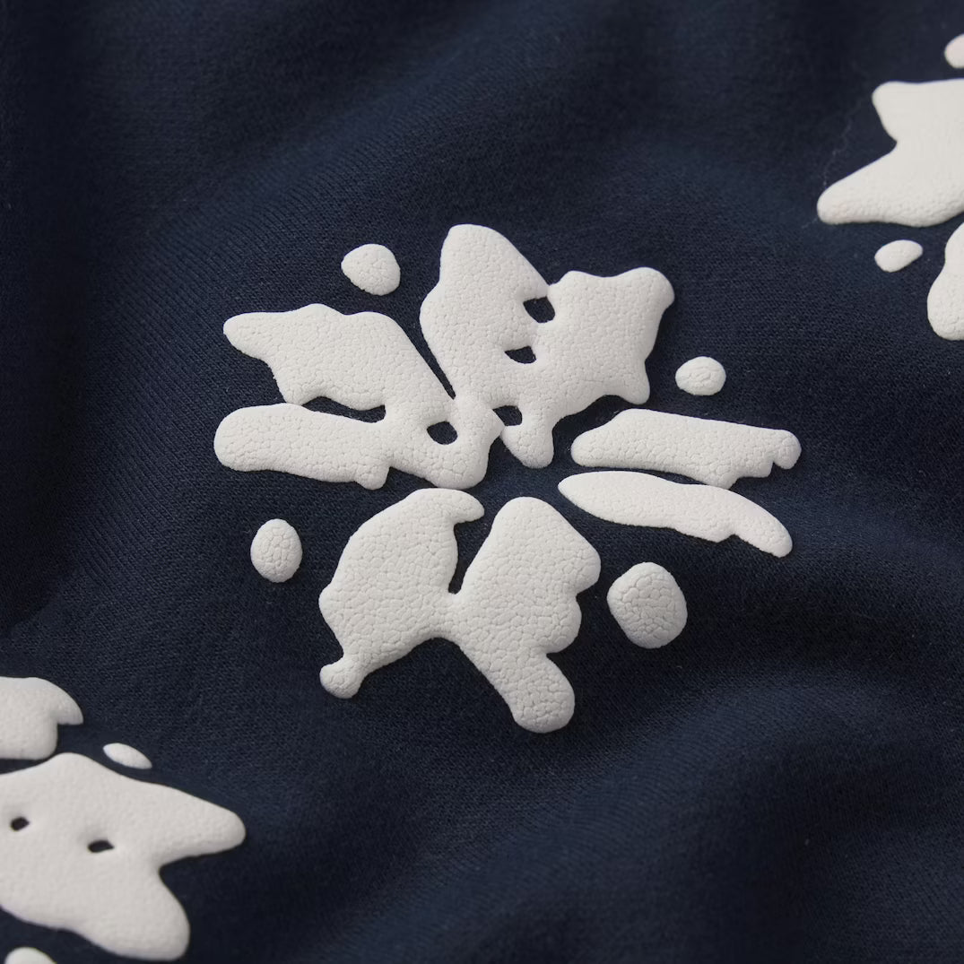 CACTUS PLANT FLEA MARKET X SKIMS COTTON FLEECE OVERSIZED QUARTER ZIP | NAVY SKI CLUB PRINT