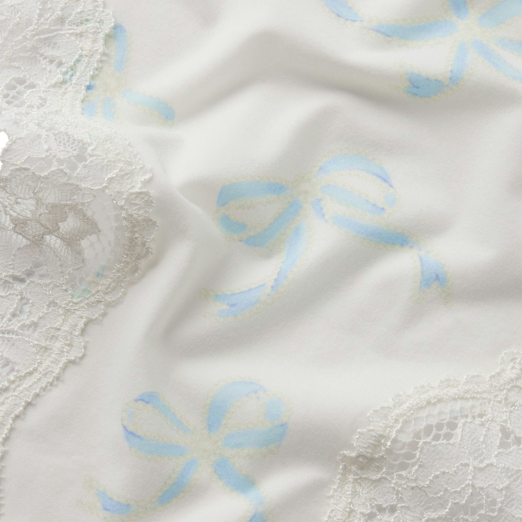 FITS EVERYBODY LACE DIPPED THONG 5-PACK | IVORY PEARL BOW MULTI