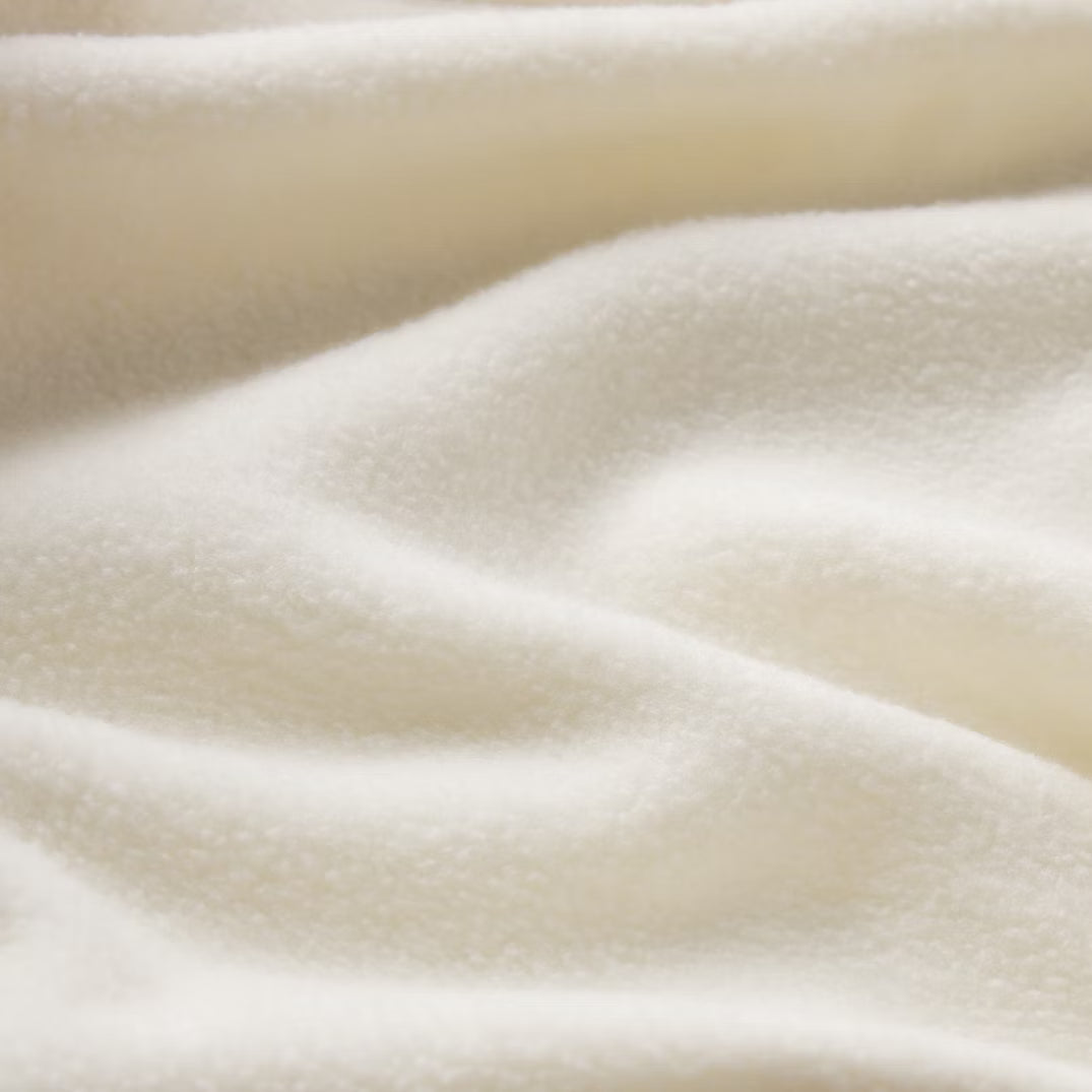 FLEECE LOUNGE SHRUNKEN ZIP UP JACKET | ECRU