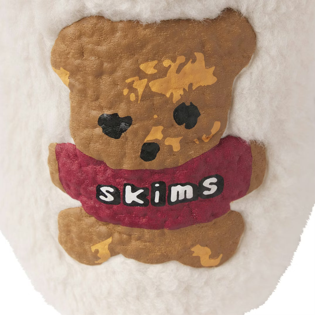 CACTUS PLANT FLEA MARKET X SKIMS SHERPA SLIPPER | MARBLE TEDDY BEAR PRINT