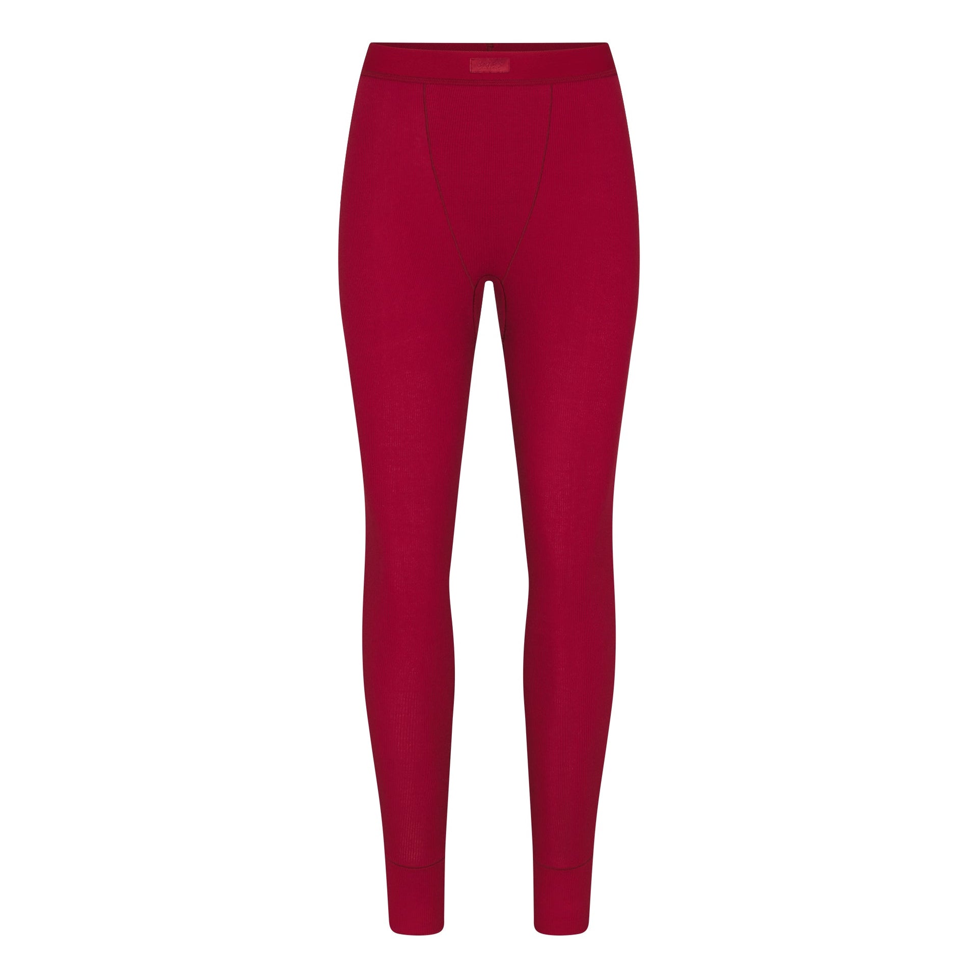 COTTON RIB LEGGING | BRICK