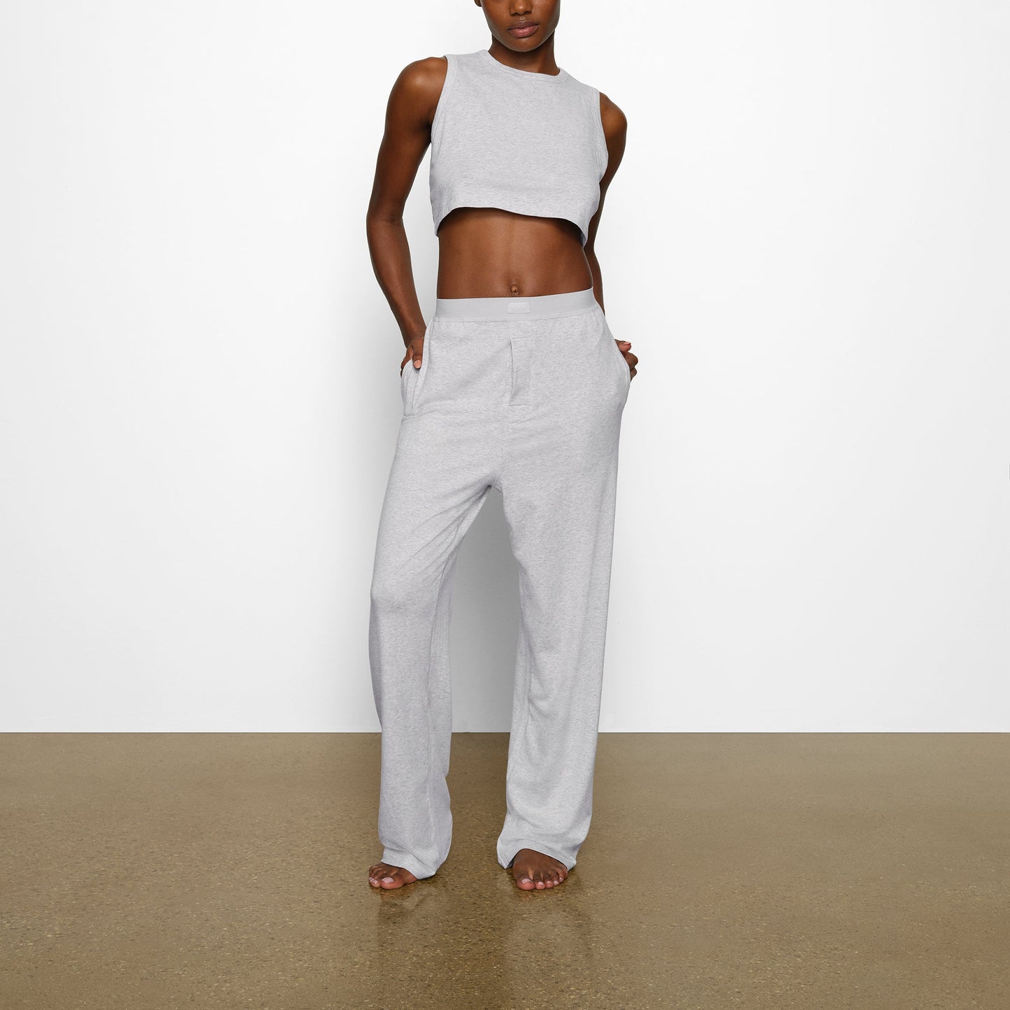 BOYFRIEND LOOSE PANT | LIGHT HEATHER GREY