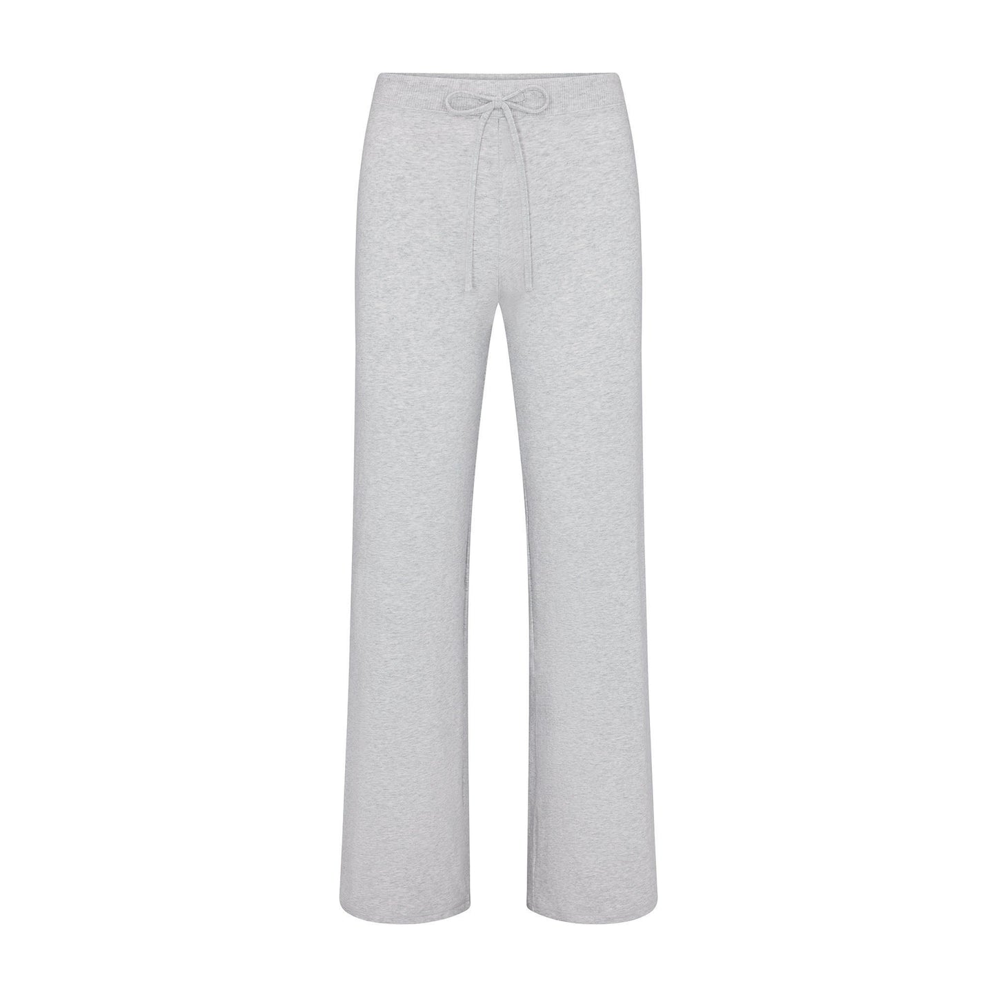 COTTON JERSEY STRAIGHT LEG PANT | LIGHT HEATHER GREY