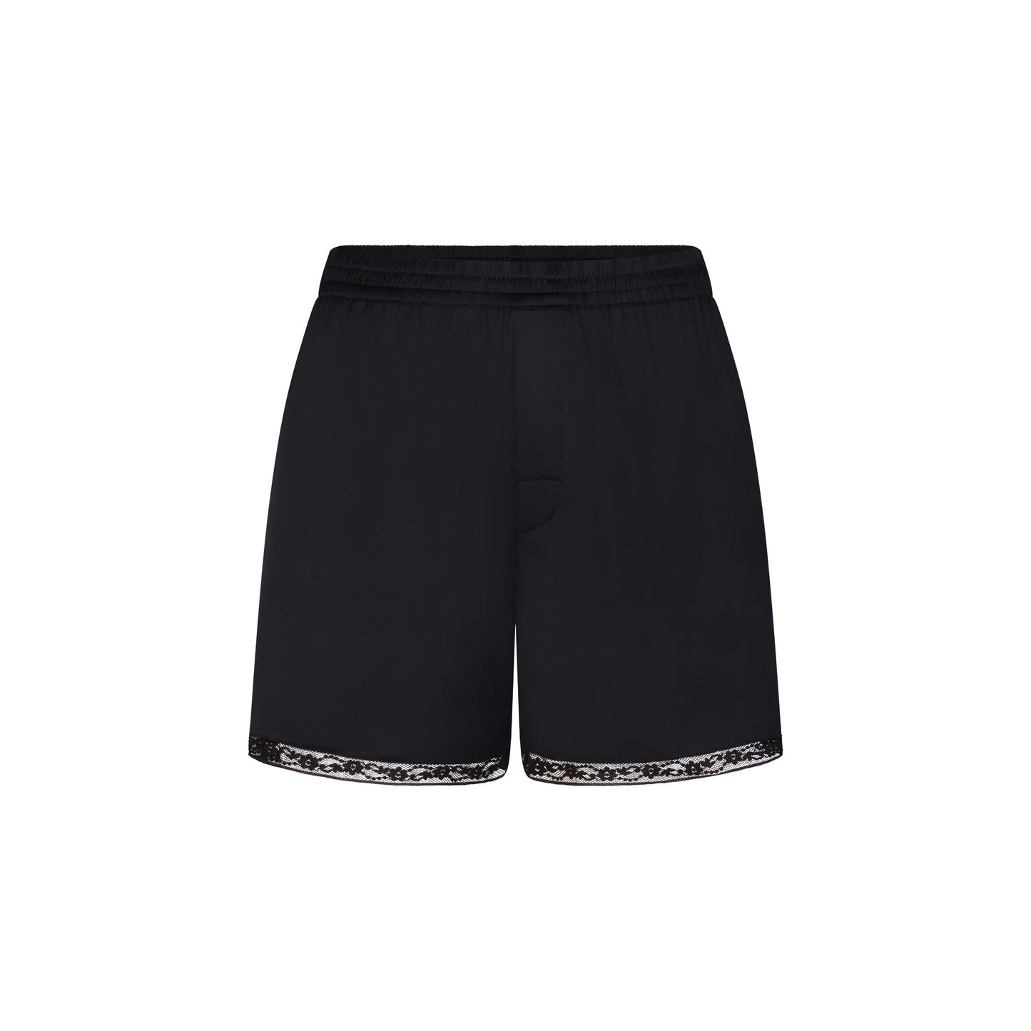 WOVEN SHINE LACE BOXER | ONYX