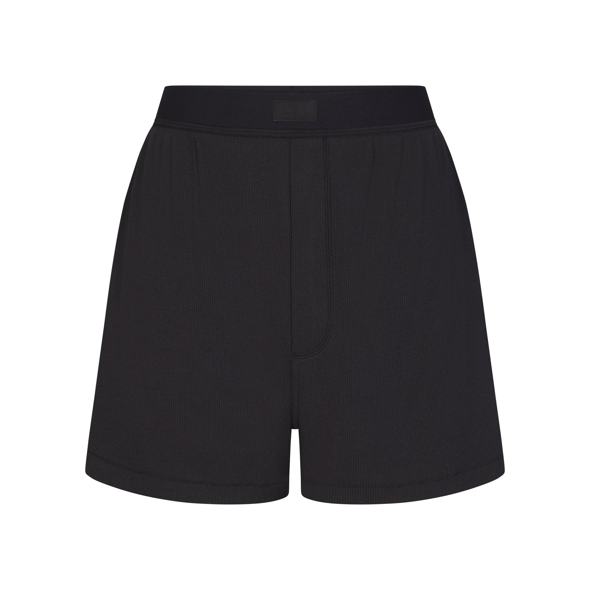 COTTON RIB LOOSE BOXER | SOOT