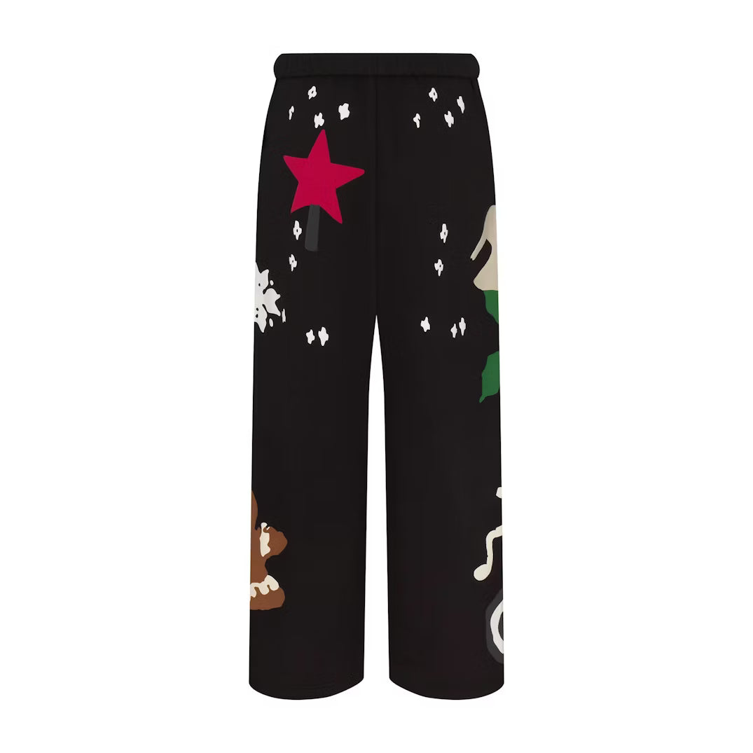 CACTUS PLANT FLEA MARKET X SKIMS COTTON FLEECE STRAIGHT LEG PANT | ONYX GINGERBREAD PRINT