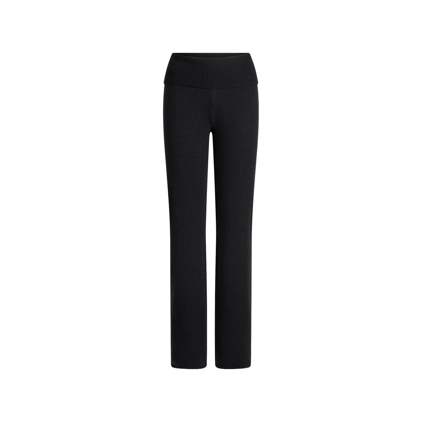 WOOL CASHMERE FOLDOVER PANT | ONYX