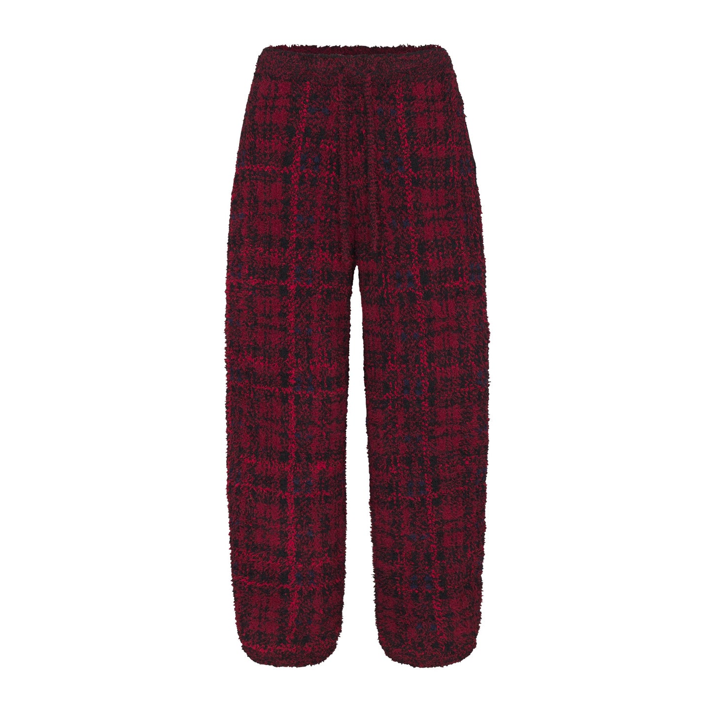 COZY OVERSIZED JOGGER | MERLOT NAVY PLAID