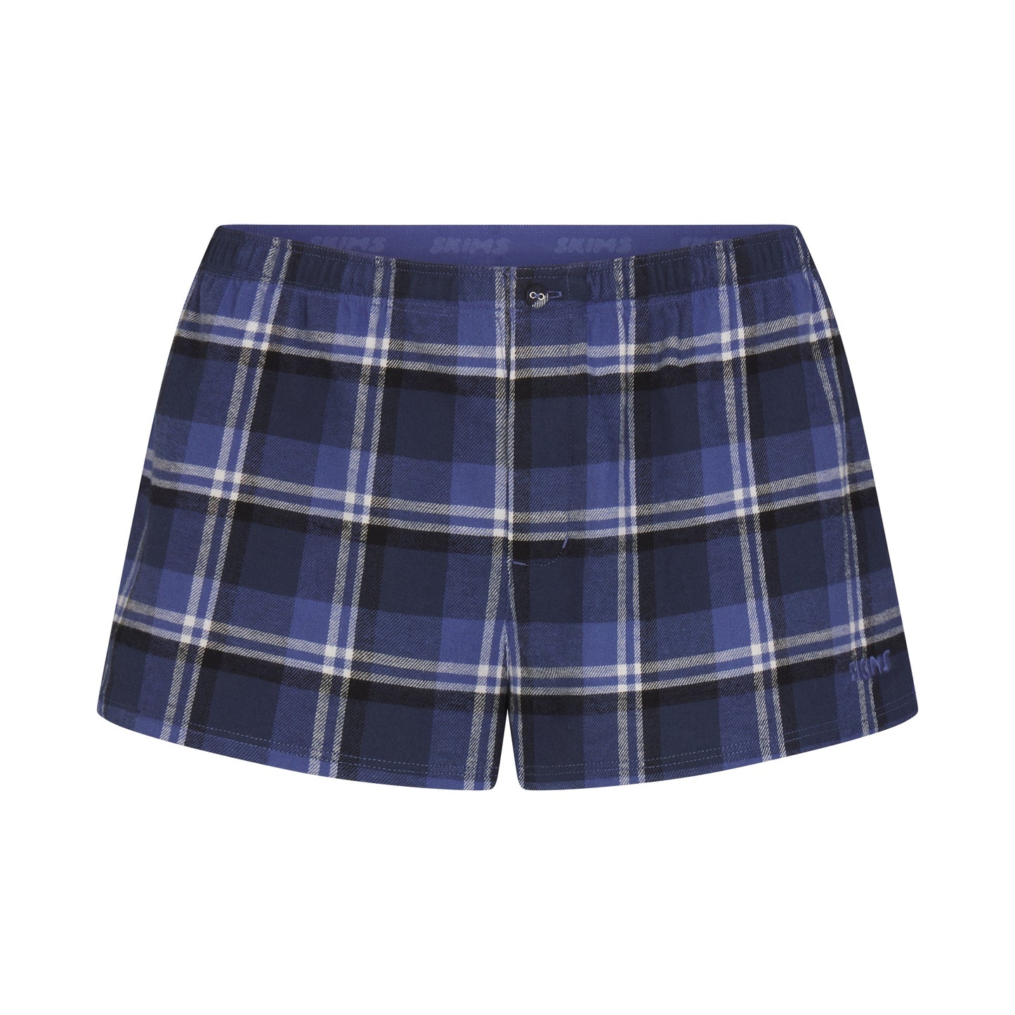 FLANNEL SLEEP CHEEKY BOXER | INDIGO OUTDOOR PLAID