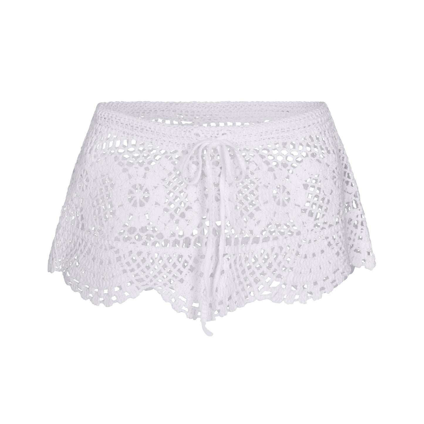 SWIM COVER-UPS CROCHET MINI SKIRT | SNOW