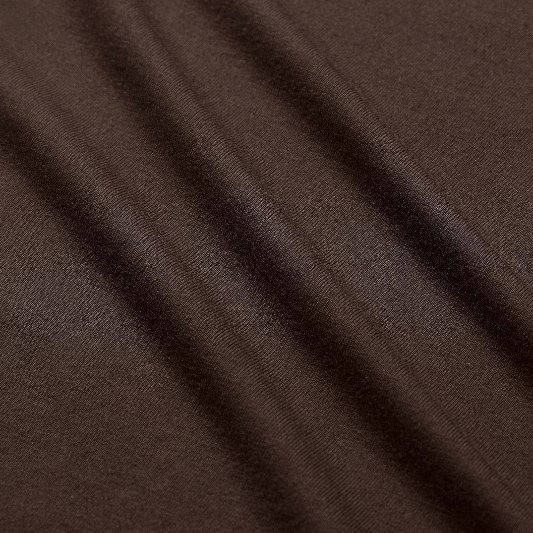 SMOOTH LAYERS SQUARE NECK MIDI DRESS | ESPRESSO