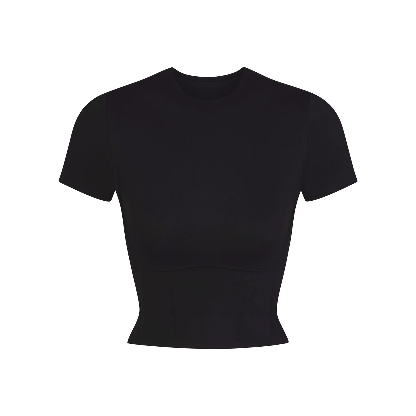NikeSKIMS MATTE CROPPED CORSET TEE | OBSIDIAN