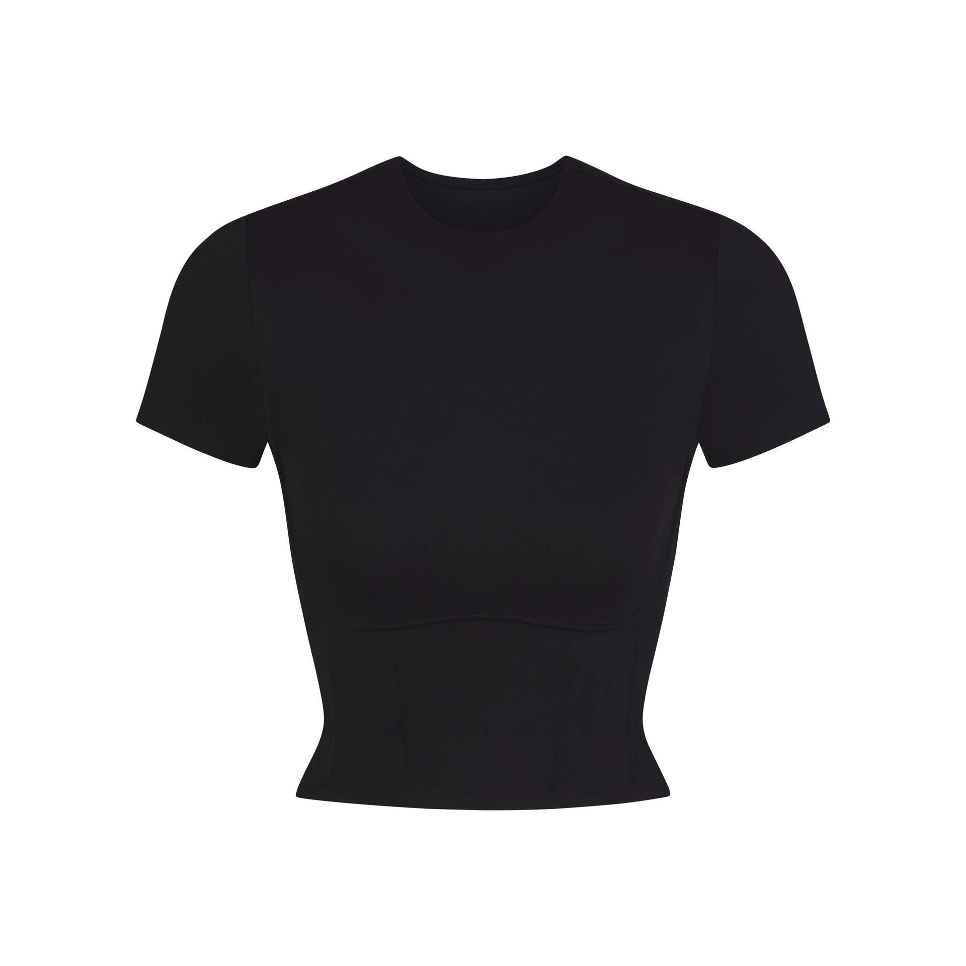 NikeSKIMS MATTE CROPPED CORSET TEE | OBSIDIAN