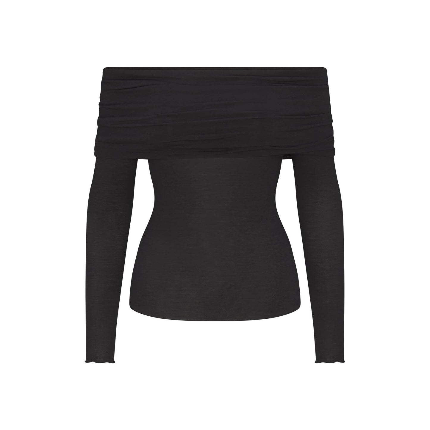 SHEER MODAL OFF THE SHOULDER TOP | ONYX