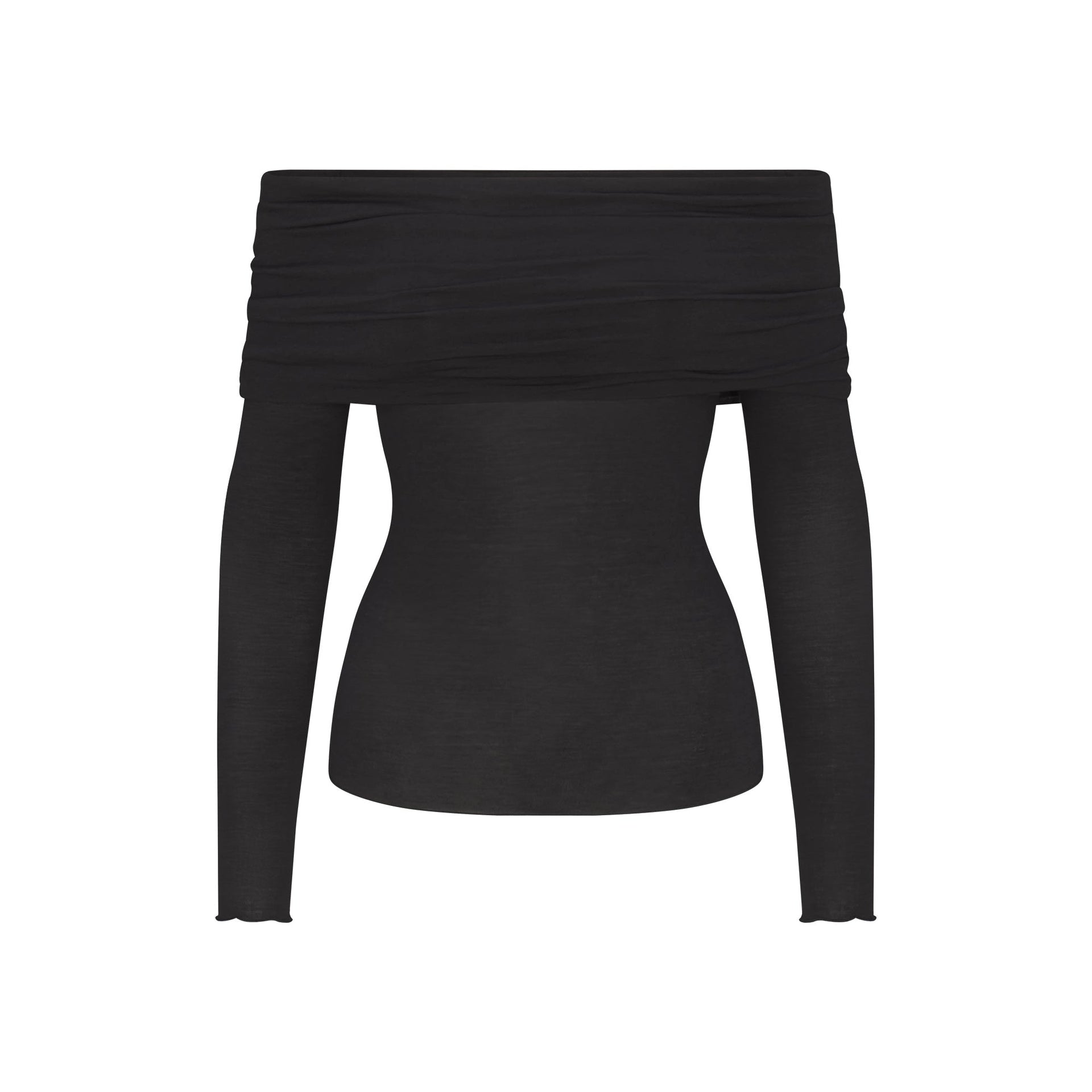 SHEER MODAL OFF THE SHOULDER TOP | ONYX