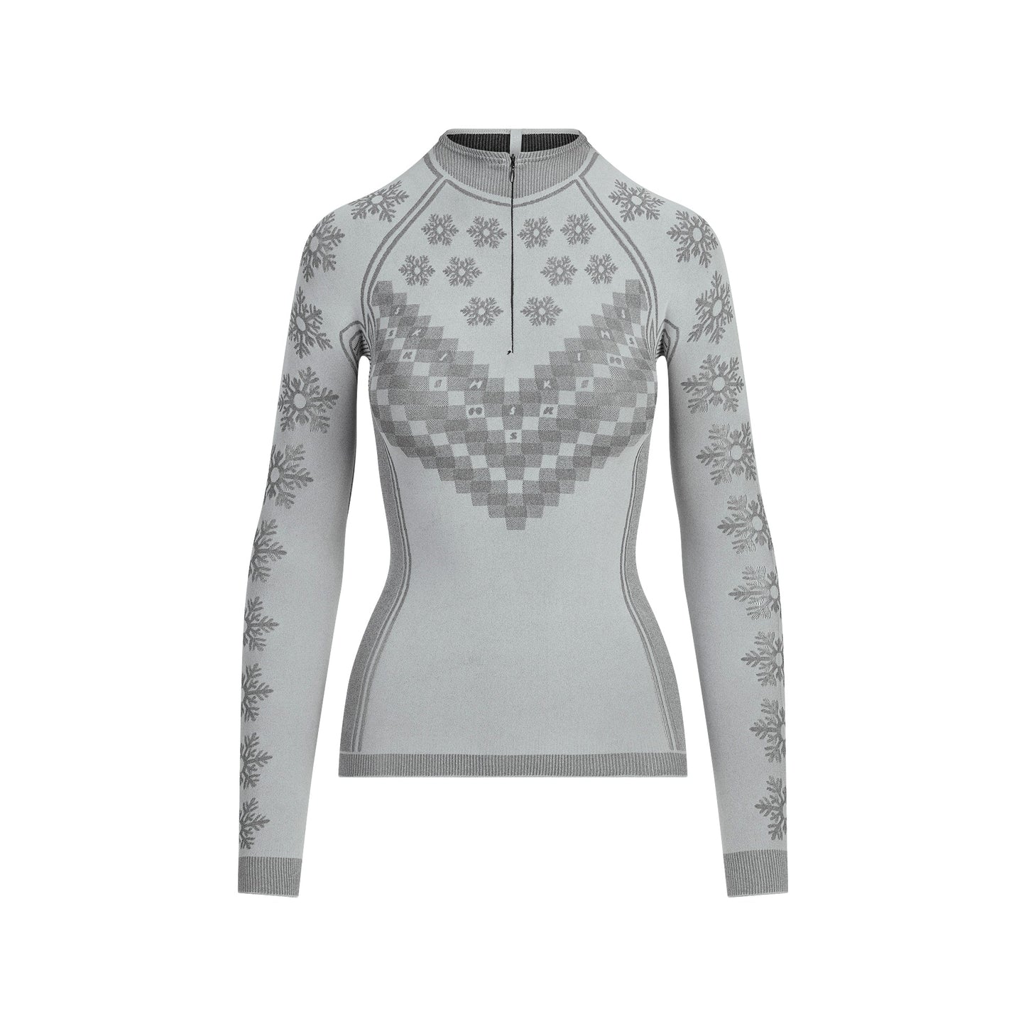 SKIMS FIRST LAYERS HALF ZIP LONG SLEEVE | MIRROR WINTER FAIR ISLE