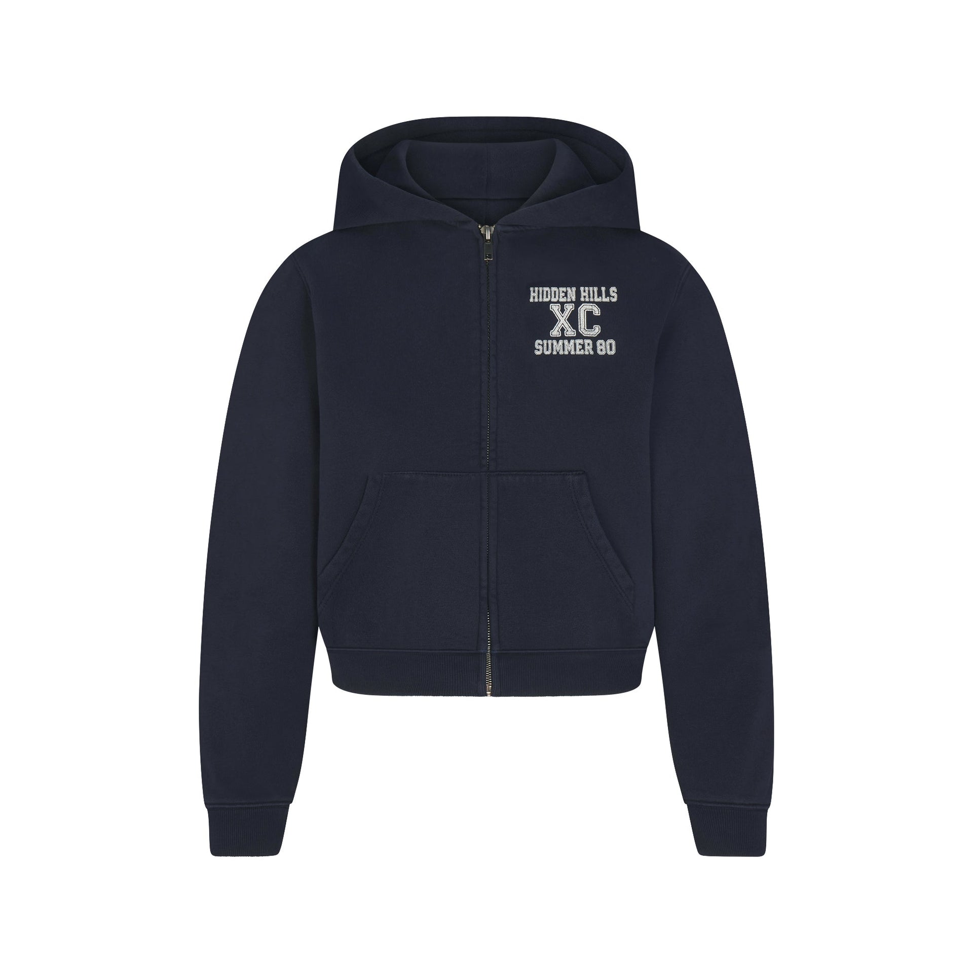 BOYFRIEND FLEECE ZIP UP HOODIE | NAVY HIDDEN HILLS