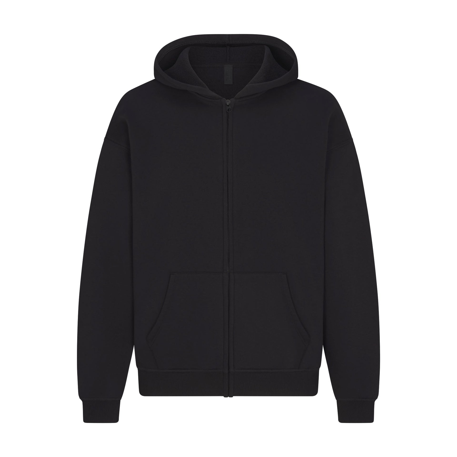 FLEECE LOUNGE MENS RELAXED ZIP UP HOODIE | WASHED ONYX