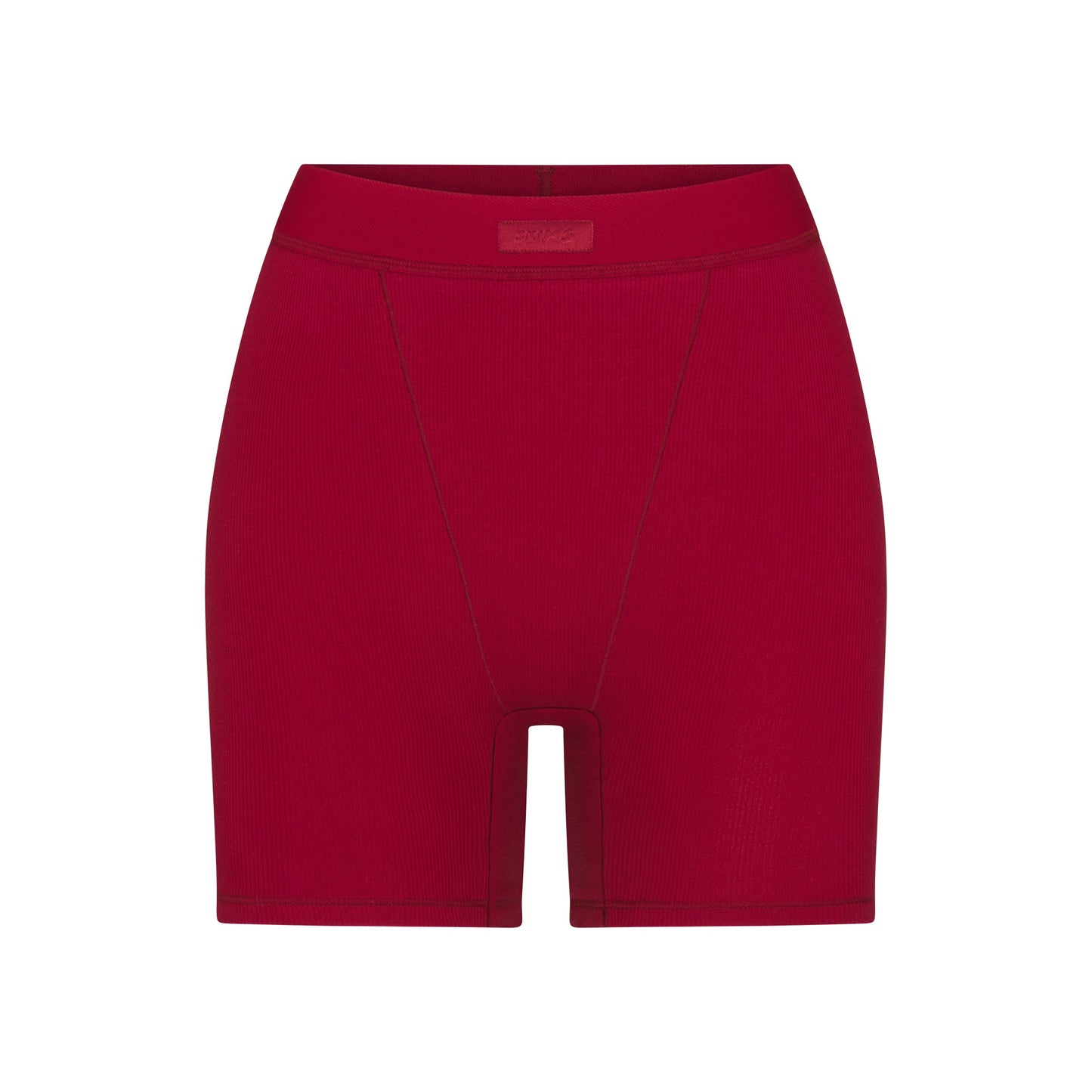 COTTON RIB BOXER | BRICK