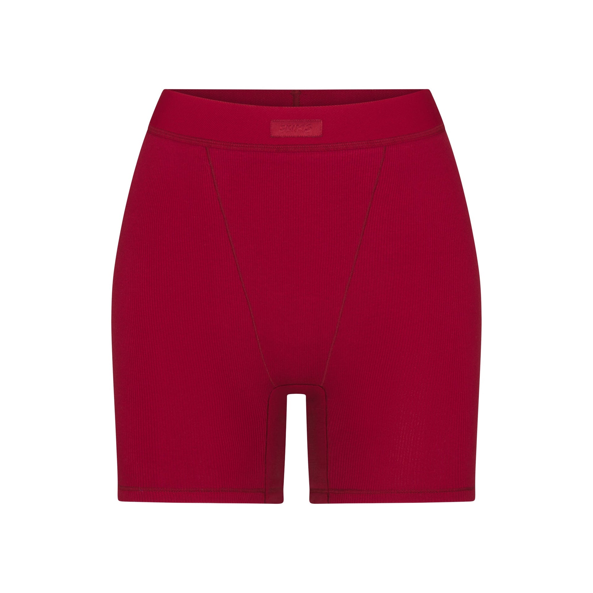 COTTON RIB BOXER | BRICK