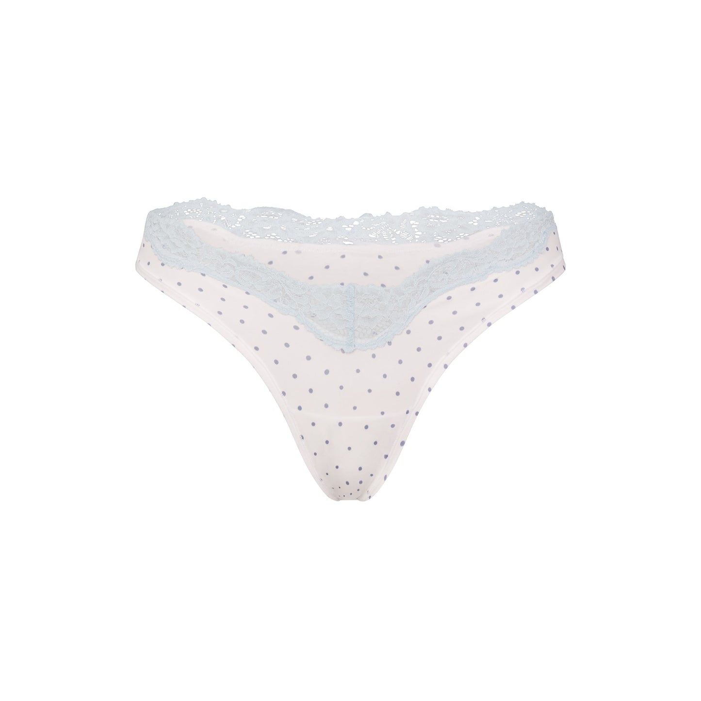FITS EVERYBODY LACE DIPPED THONG | SLATE PIN DOT PRINT