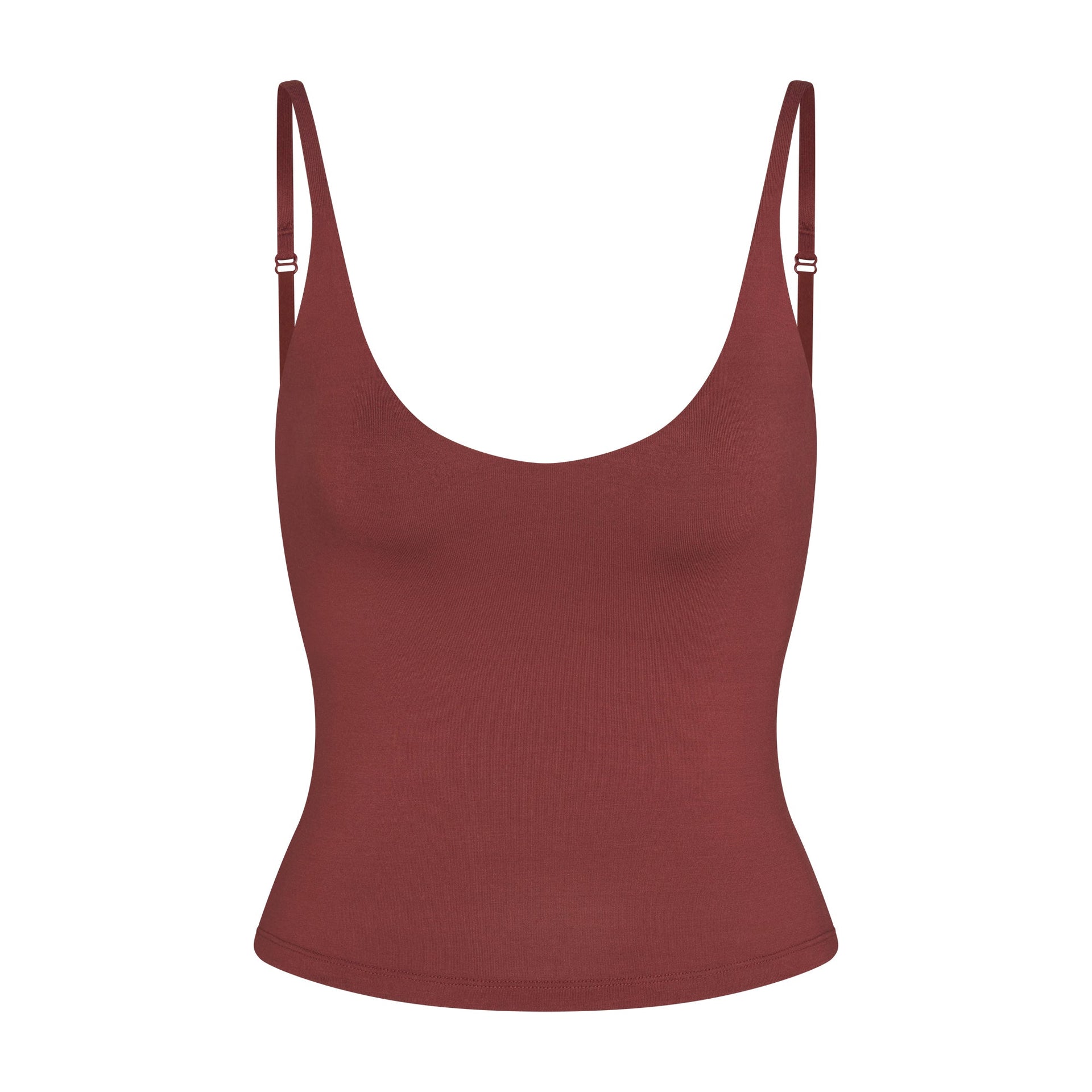 SMOOTH LAYERS SCOOP NECK CAMI | HENNA