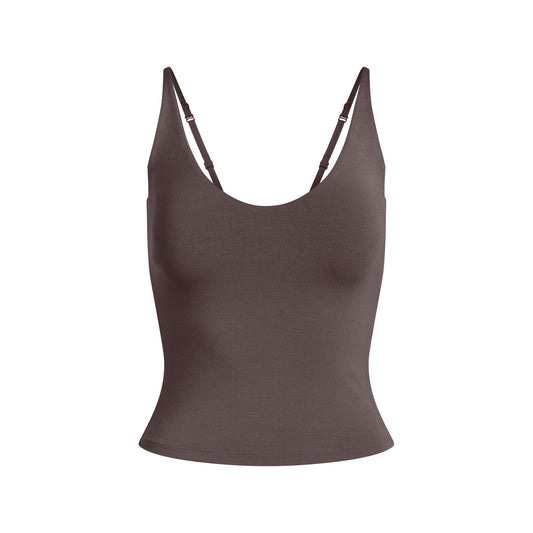 SMOOTH LAYERS SCOOP NECK CAMI | RAISIN