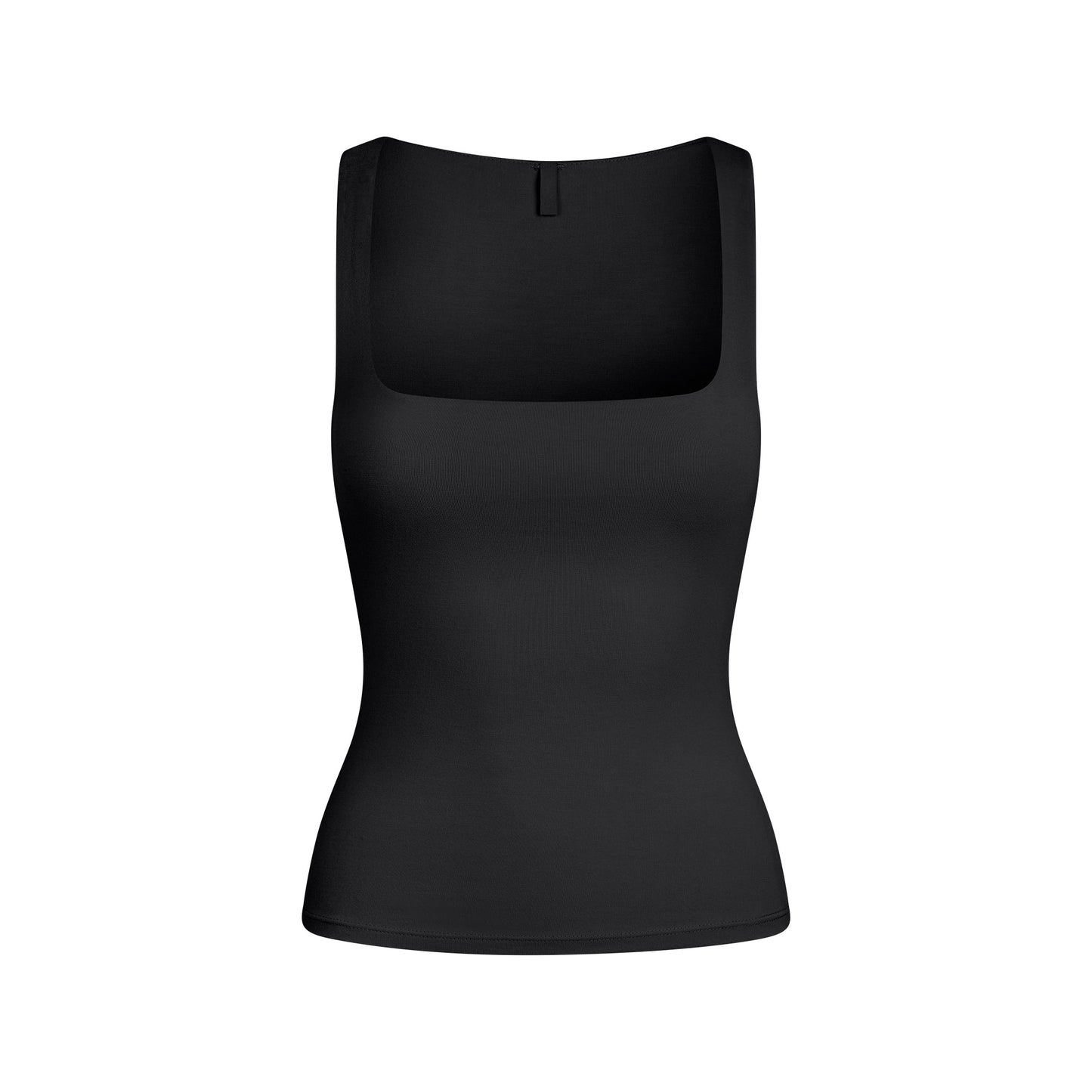 SMOOTH LAYERS SQUARE NECK TANK | OBSIDIAN