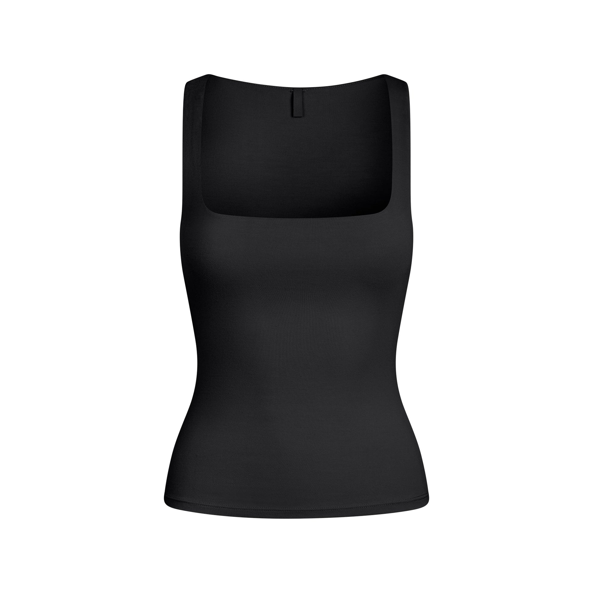 SMOOTH LAYERS SQUARE NECK TANK | OBSIDIAN