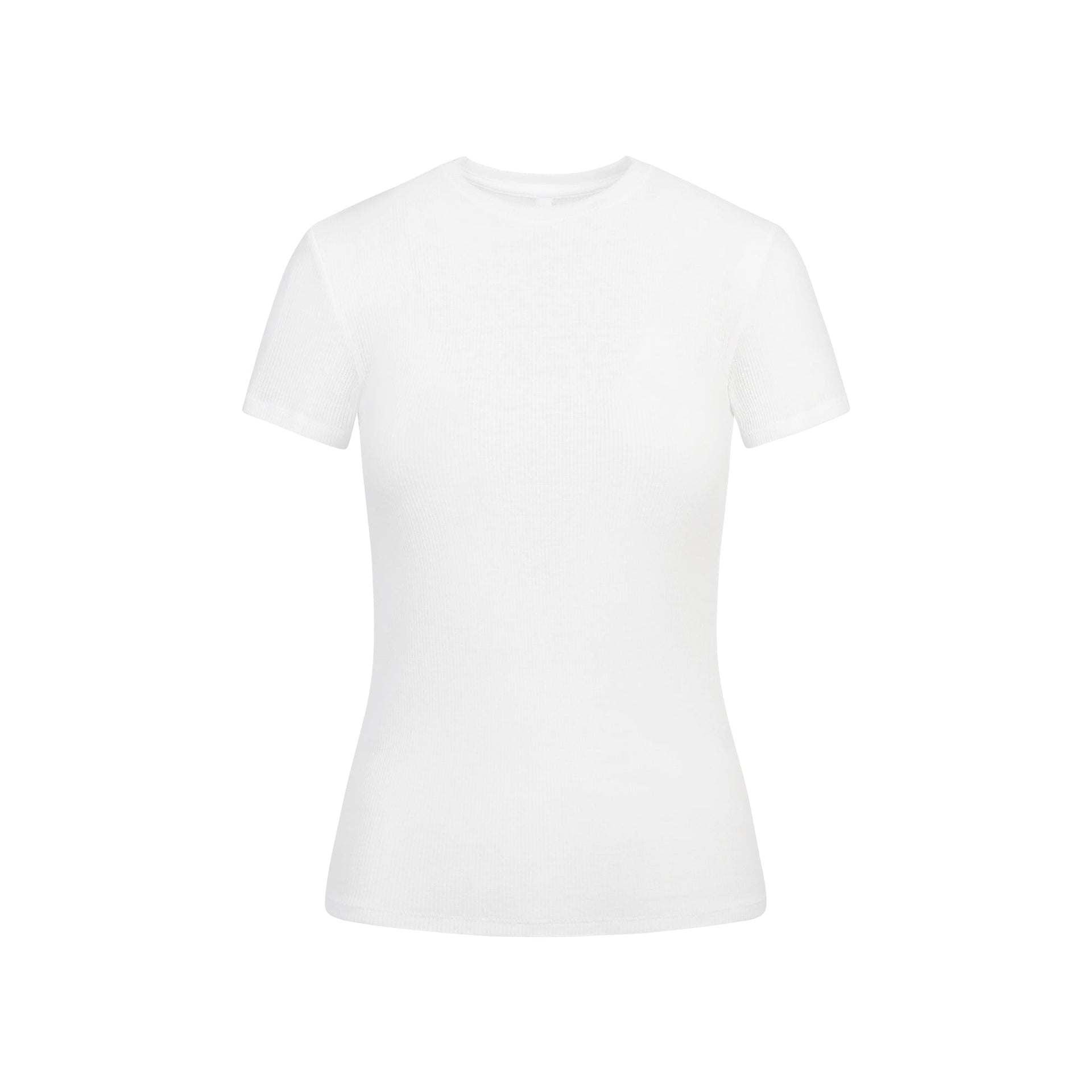 SHEER RIB T-SHIRT | SNOW
