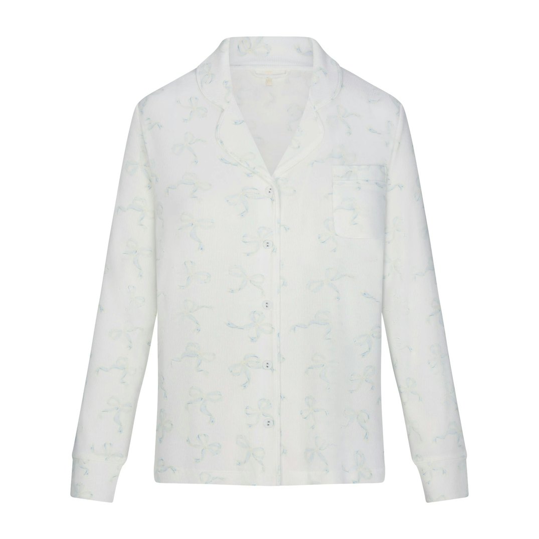 SOFT LOUNGE SLEEP SET | IVORY PEARL BOWS PRINT