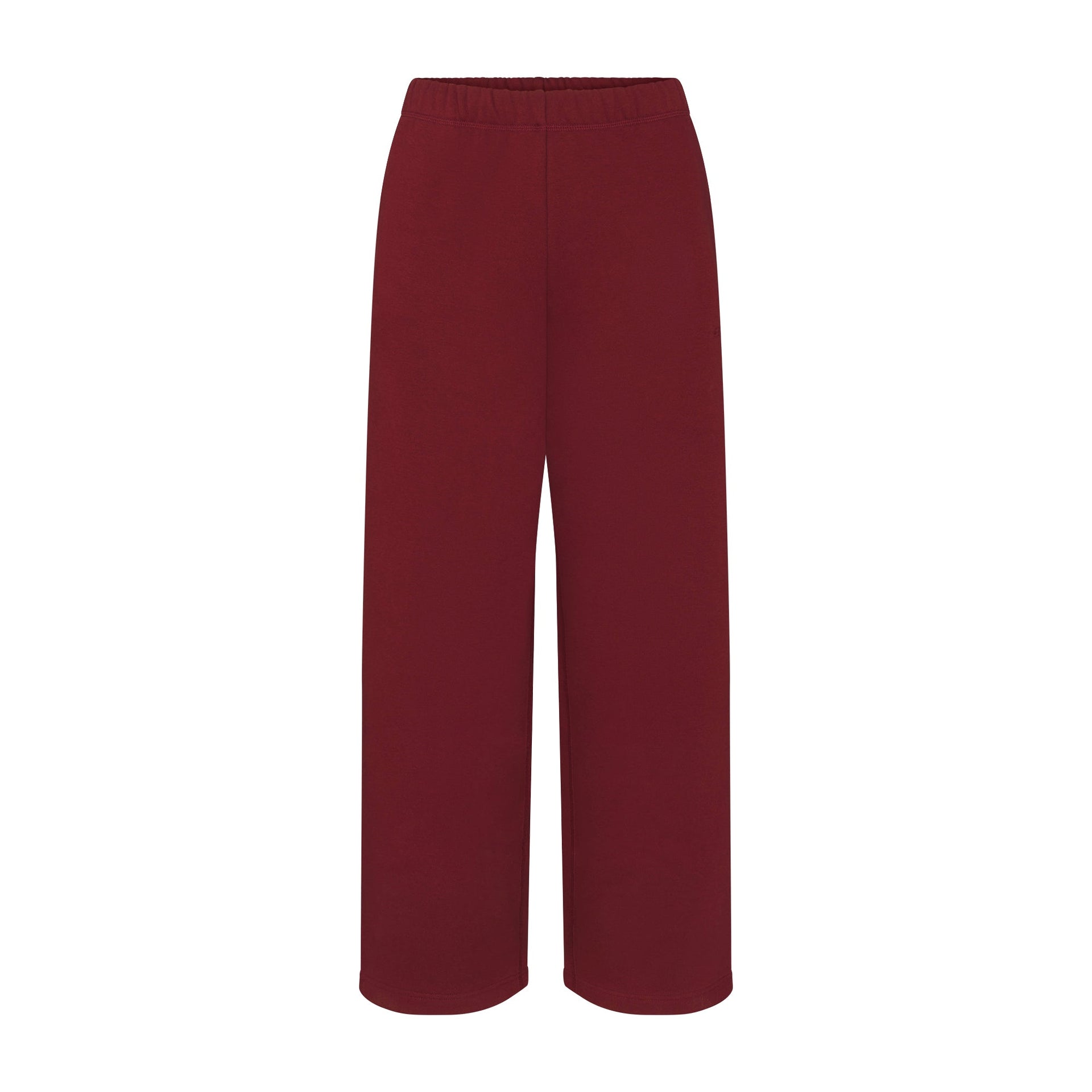 COTTON FLEECE CLASSIC STRAIGHT LEG PANT | MERLOT