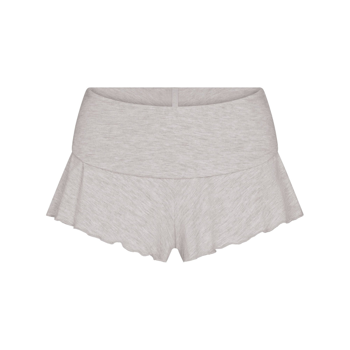 SKIMS SLEEP HENLEY AND FOLDOVER SHORT SET | LIGHT HEATHER GREY