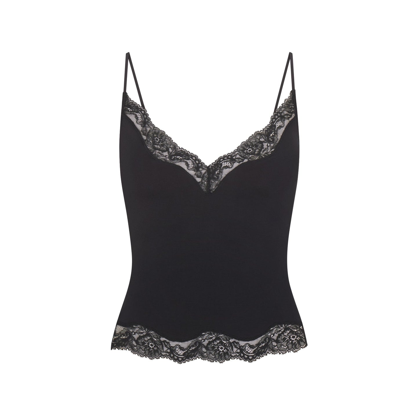SKIMS SLEEP LACE CAMI AND PANT SET | ONYX