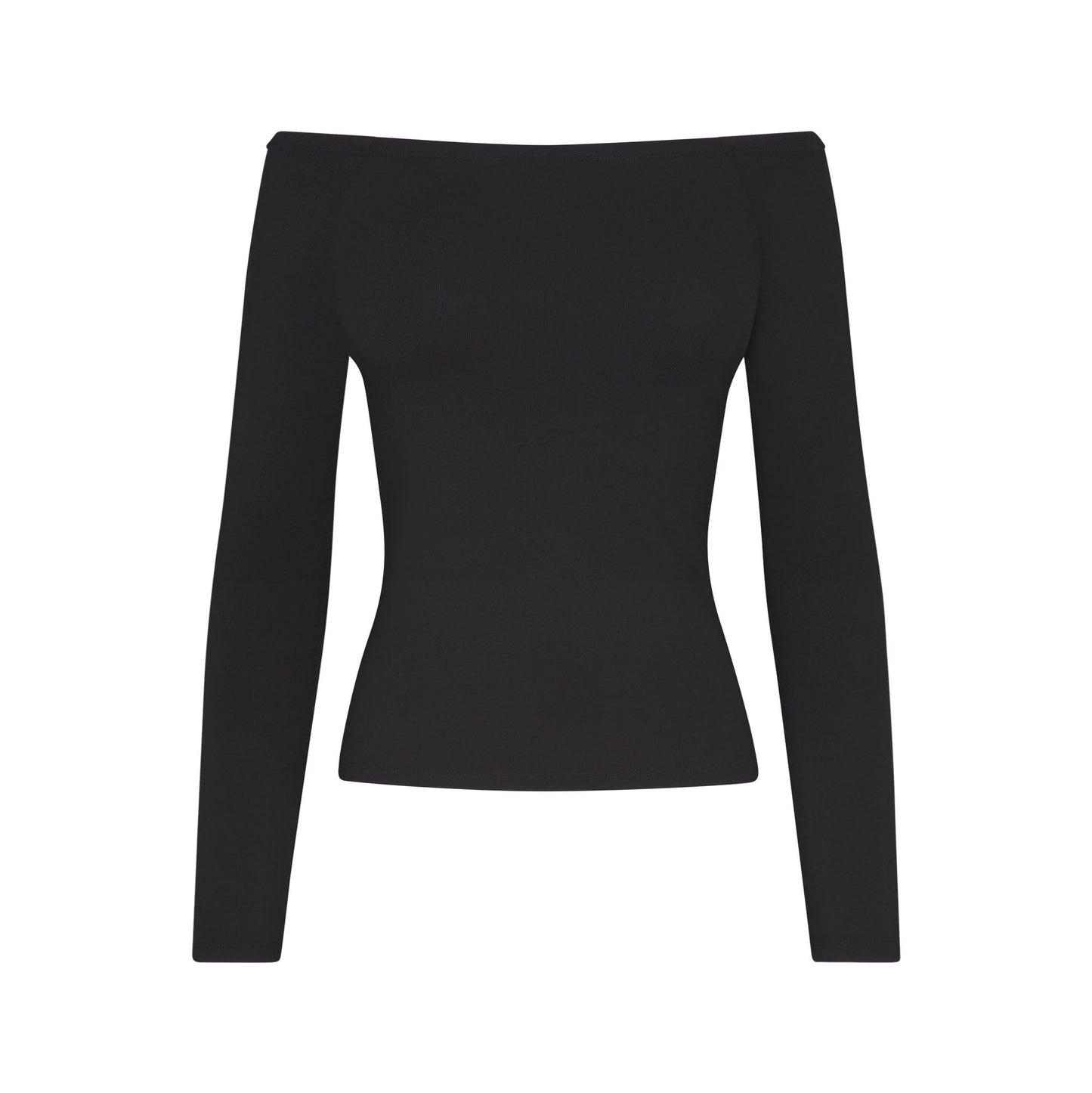SMOOTH LAYERS OFF THE SHOULDER TOP | OBSIDIAN