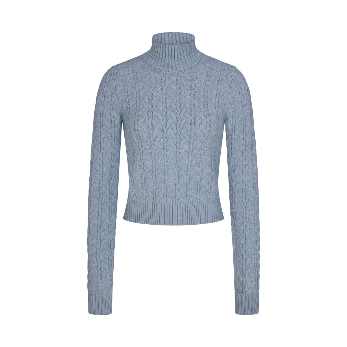 SWEATER KNIT CABLE TURTLENECK | FOG