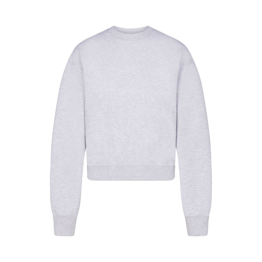 COTTON FLEECE CREWNECK | LIGHT HEATHER GREY