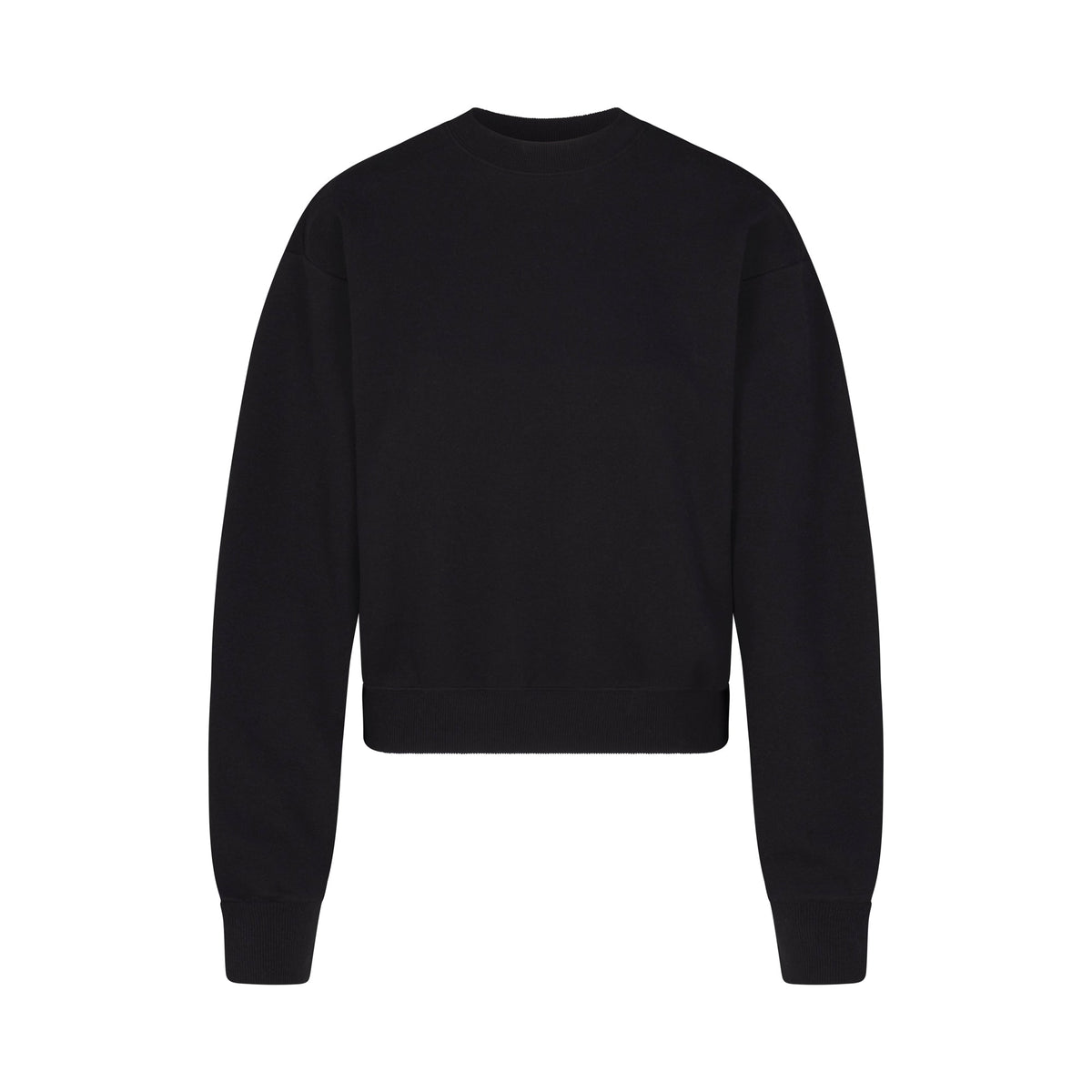 COTTON FLEECE CREWNECK | ONYX