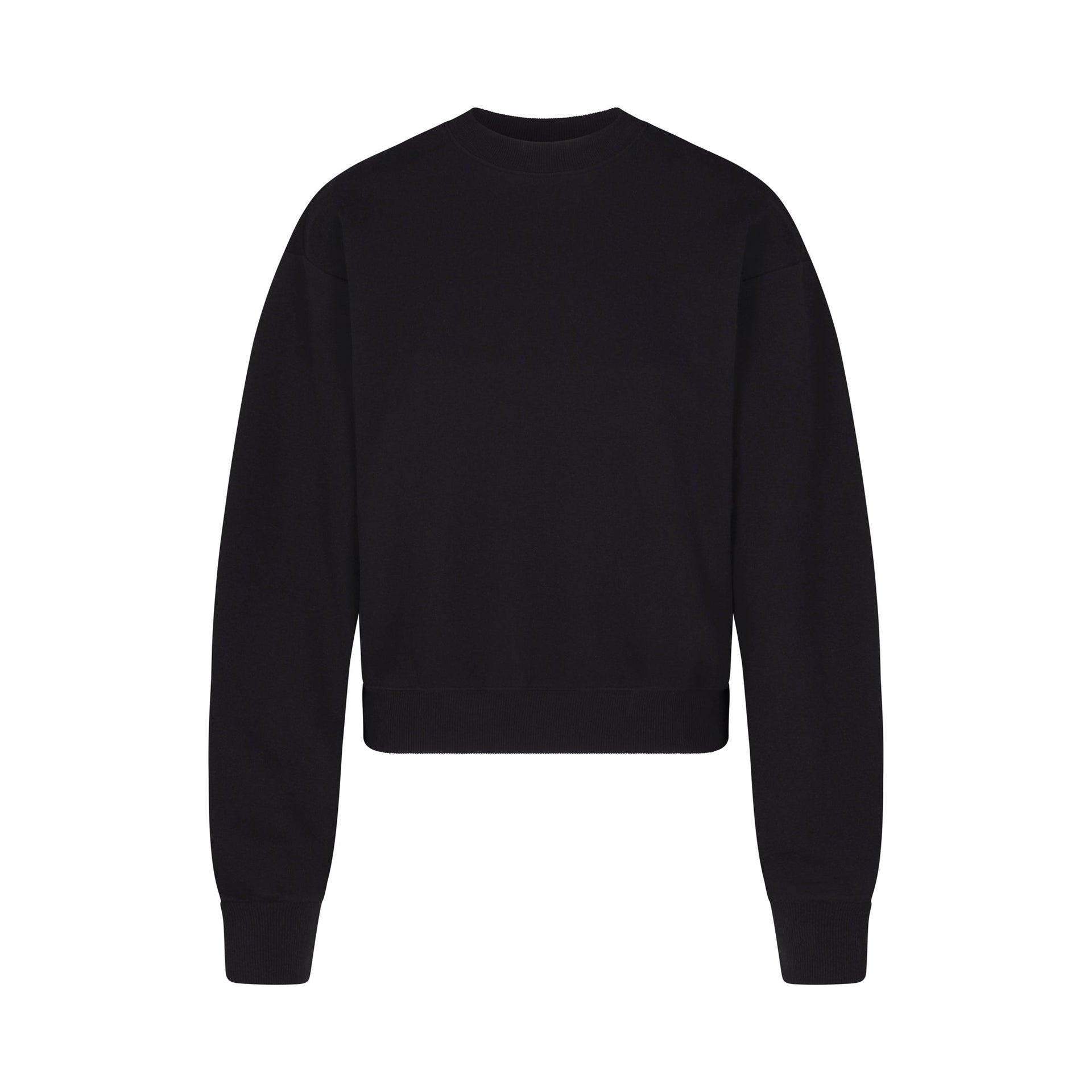 COTTON FLEECE CREWNECK | ONYX