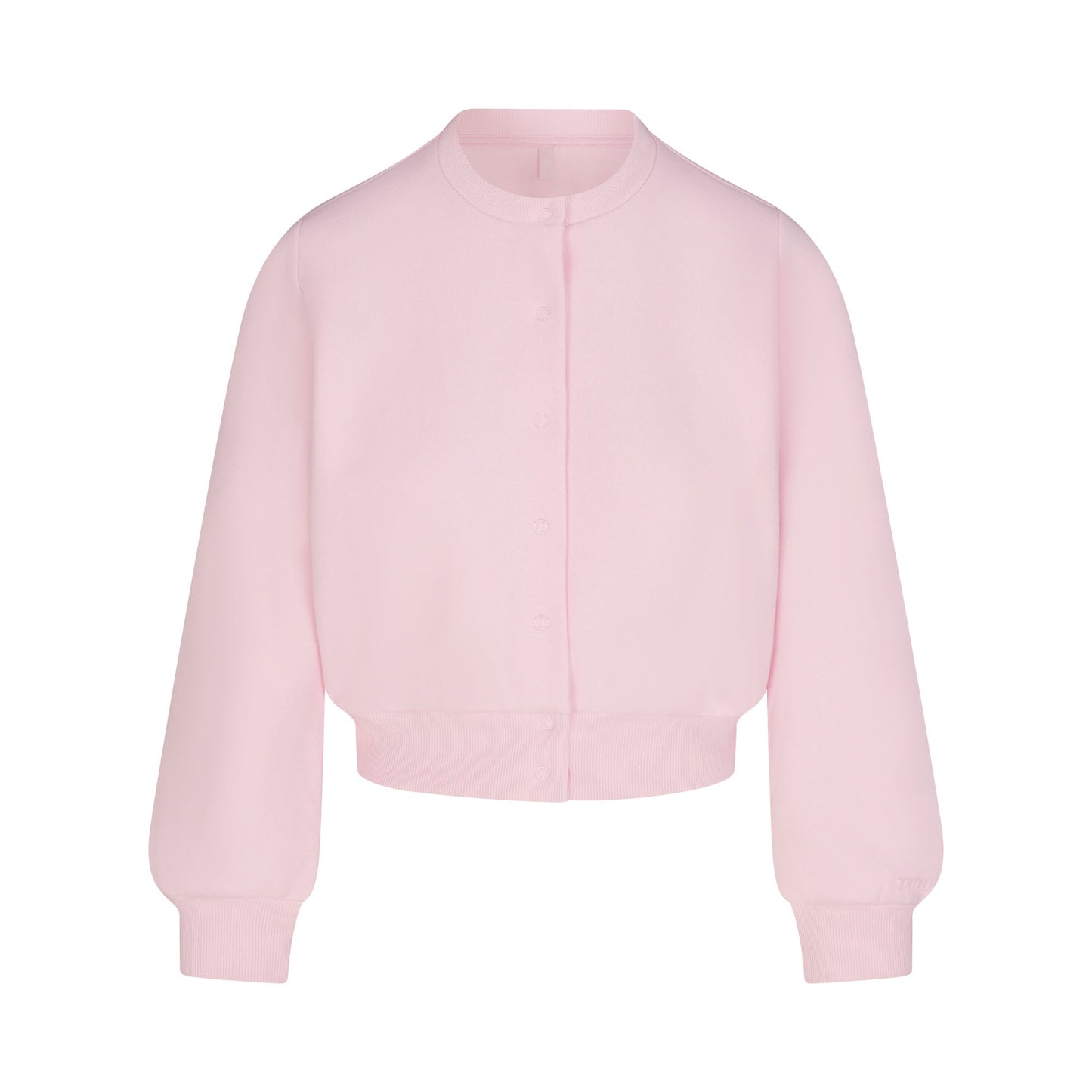 COTTON FLEECE SHRUNKEN CARDIGAN | CHERRY BLOSSOM
