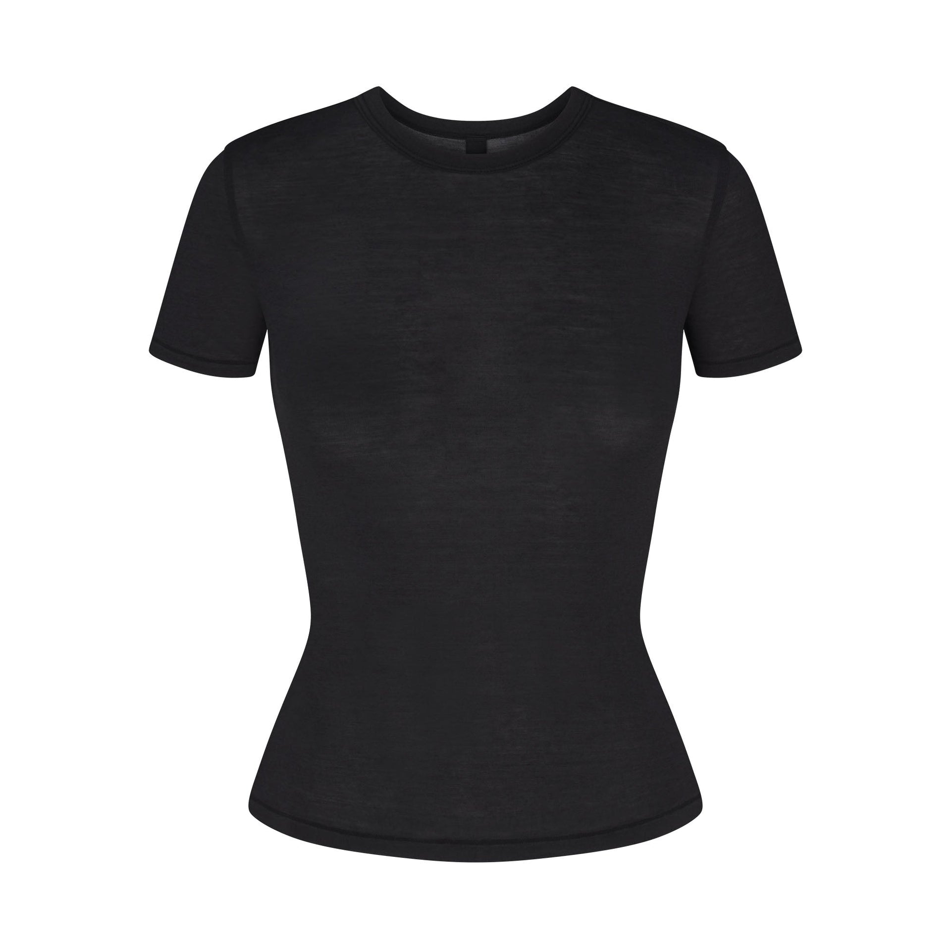 SHEER MODAL LONG T-SHIRT | ONYX