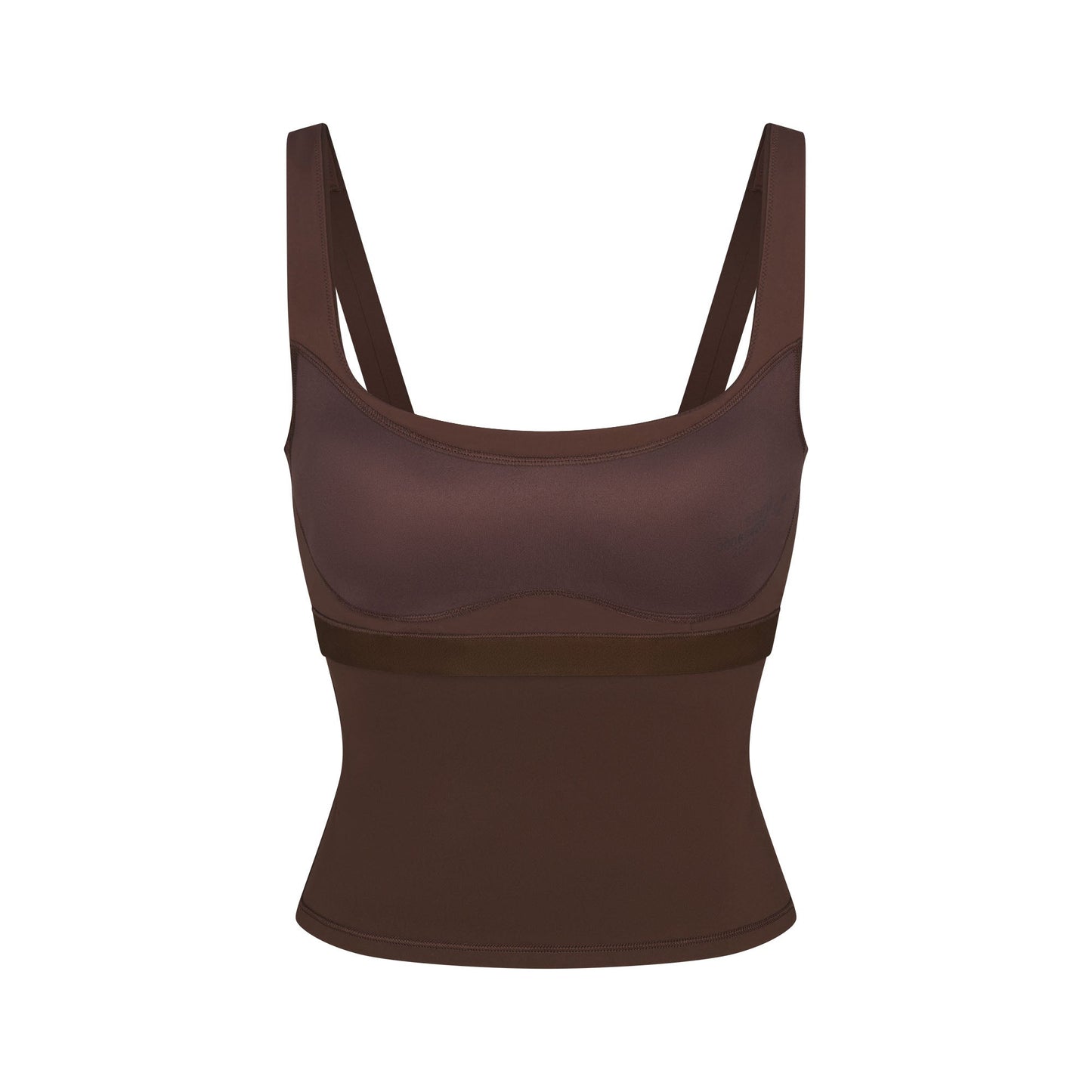 NikeSKIMS MATTE SQUARE NECK TANK | DARK SEPIA