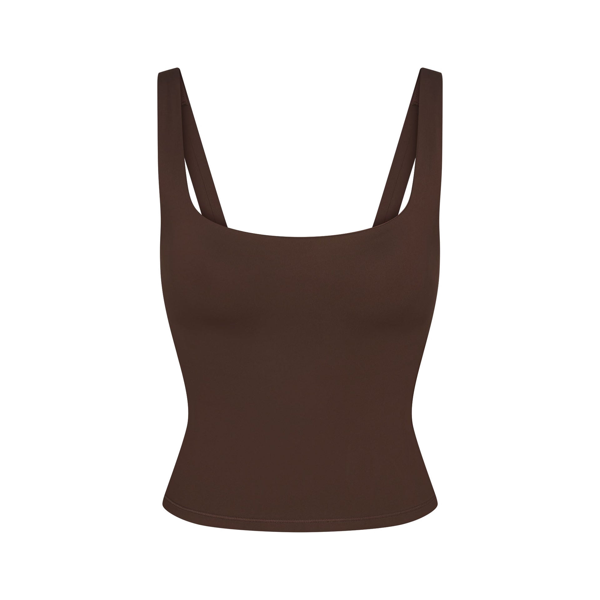 NikeSKIMS MATTE SQUARE NECK TANK | DARK SEPIA